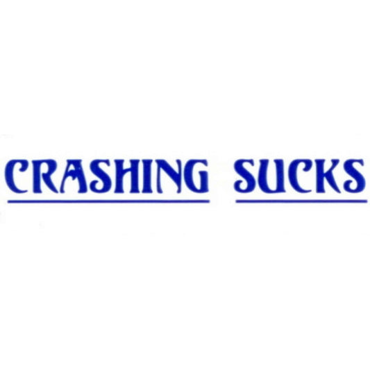 Crashing sucks vinyl motorcycle helmet stickers - biker decal