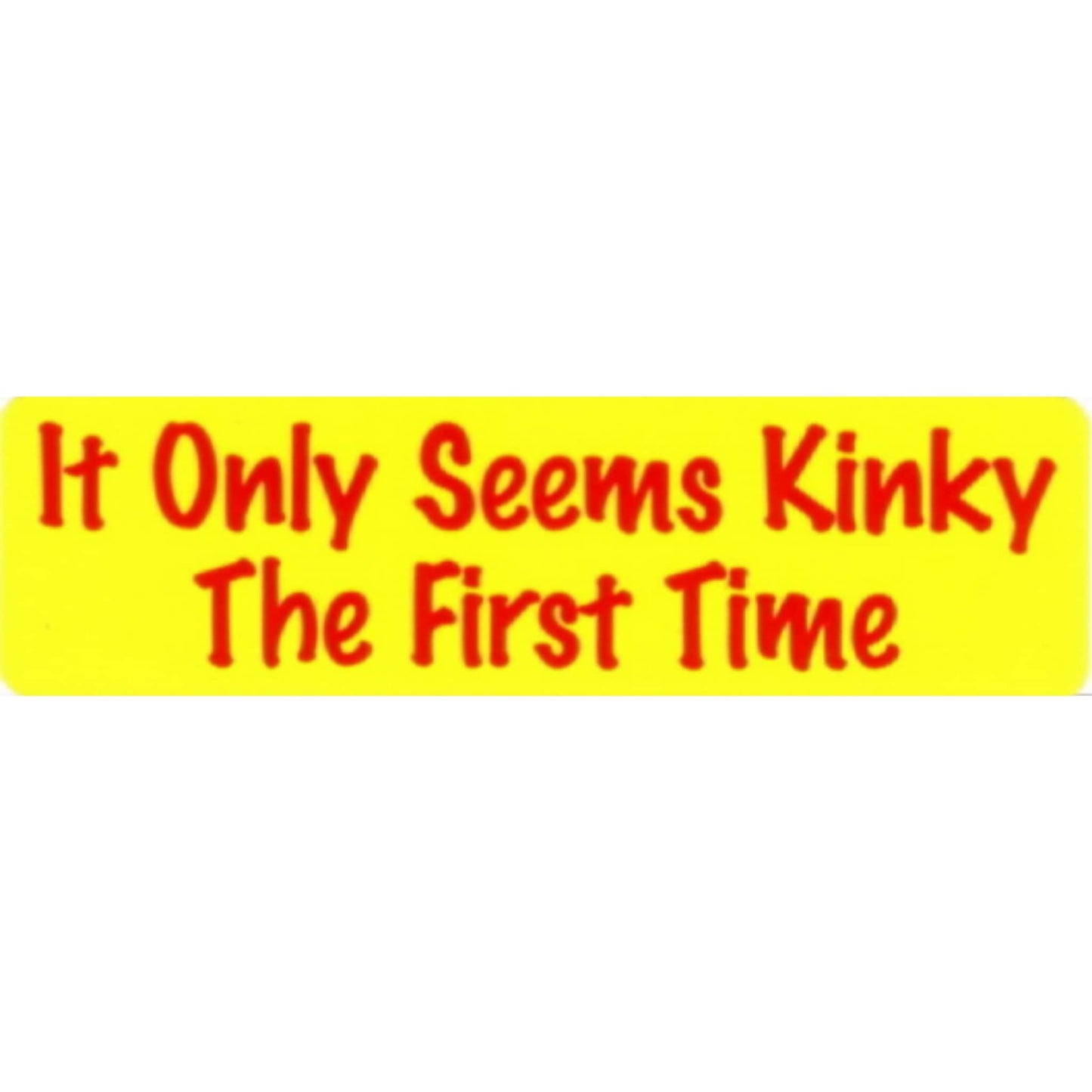 It only seems kinky the first time vinyl motorcycle helmet stickers - funny biker decal