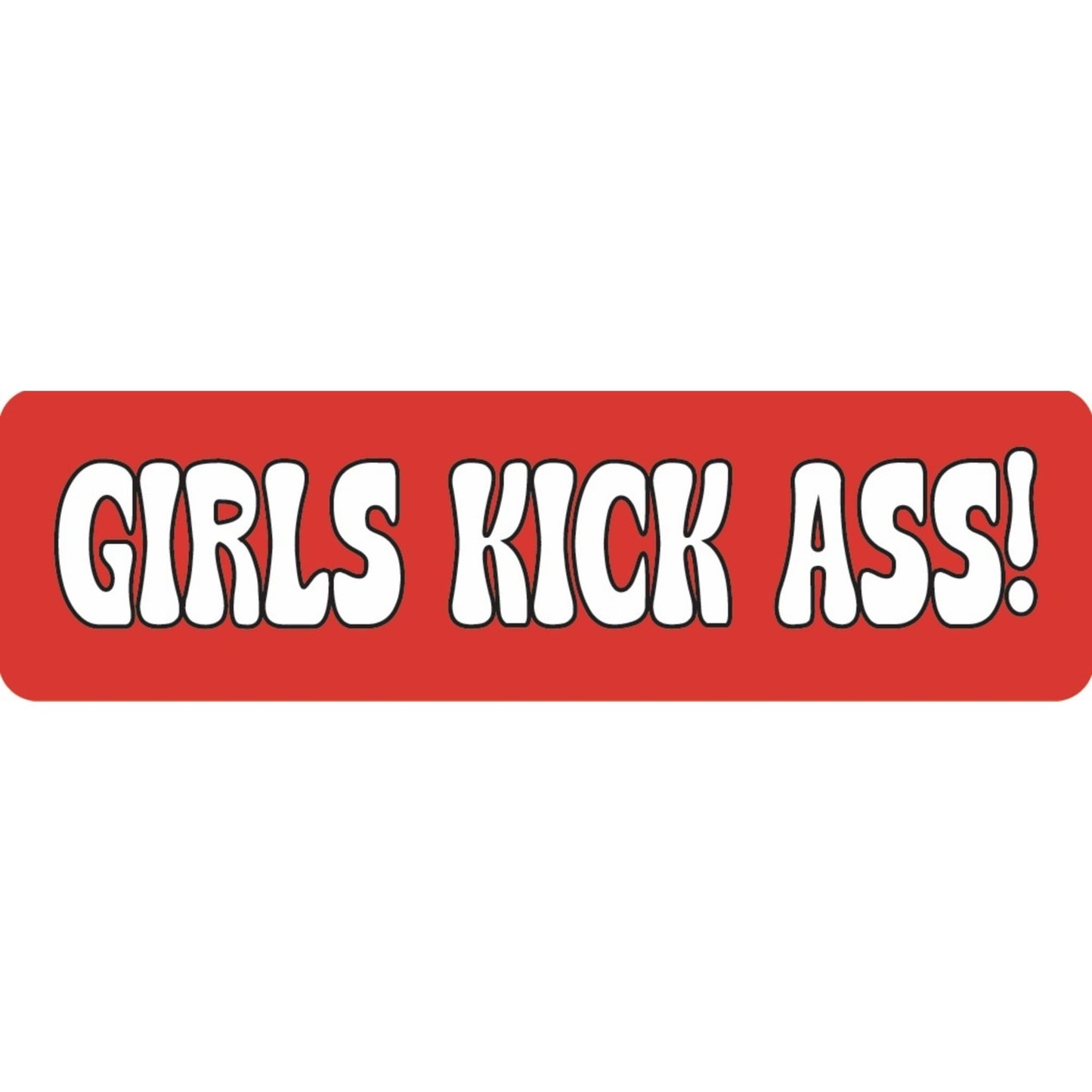 Girls kick ass vinyl motorcycle helmet sticker - women's biker decal