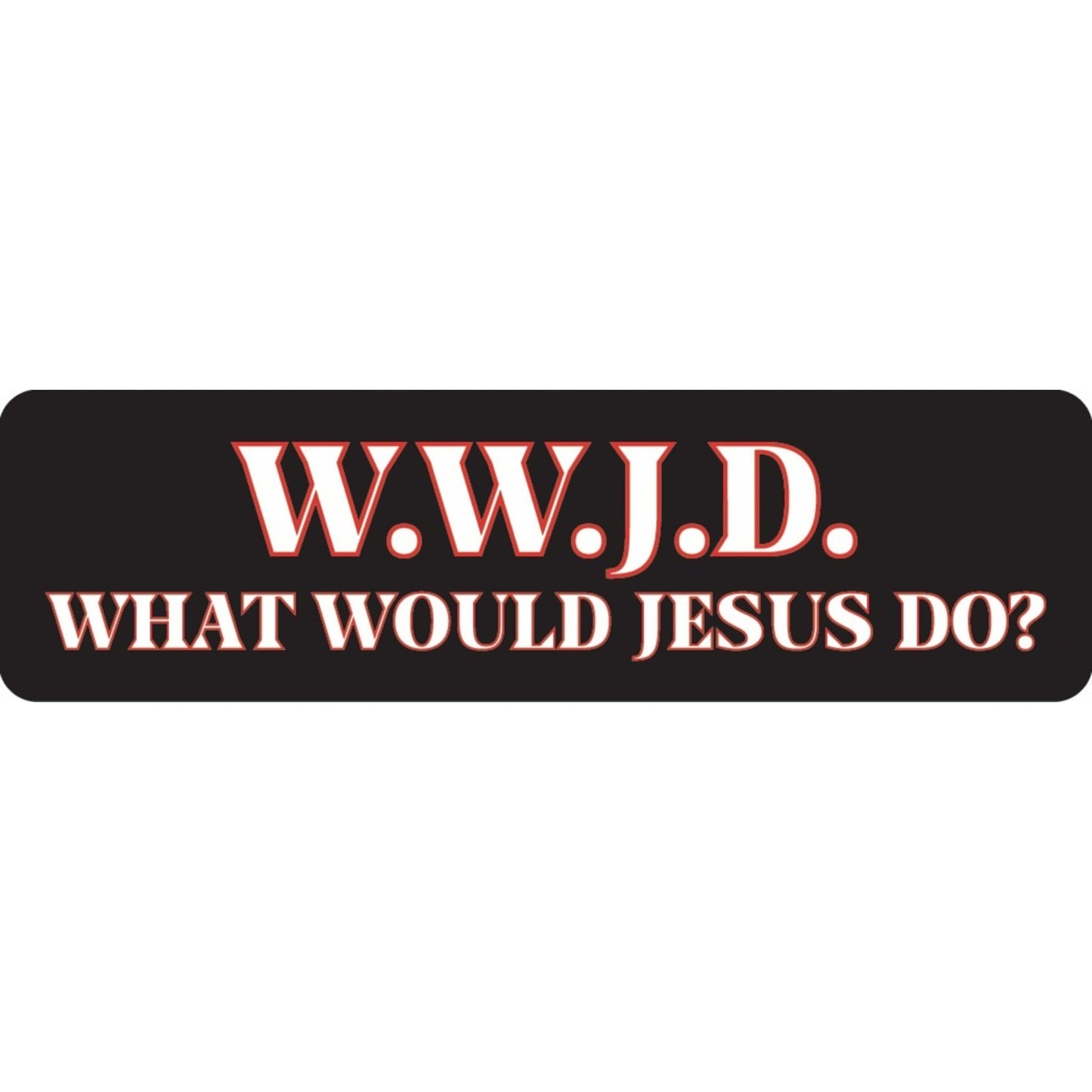 WWJD what would Jesus do vinyl motorcycle helmet sticker - biker decal