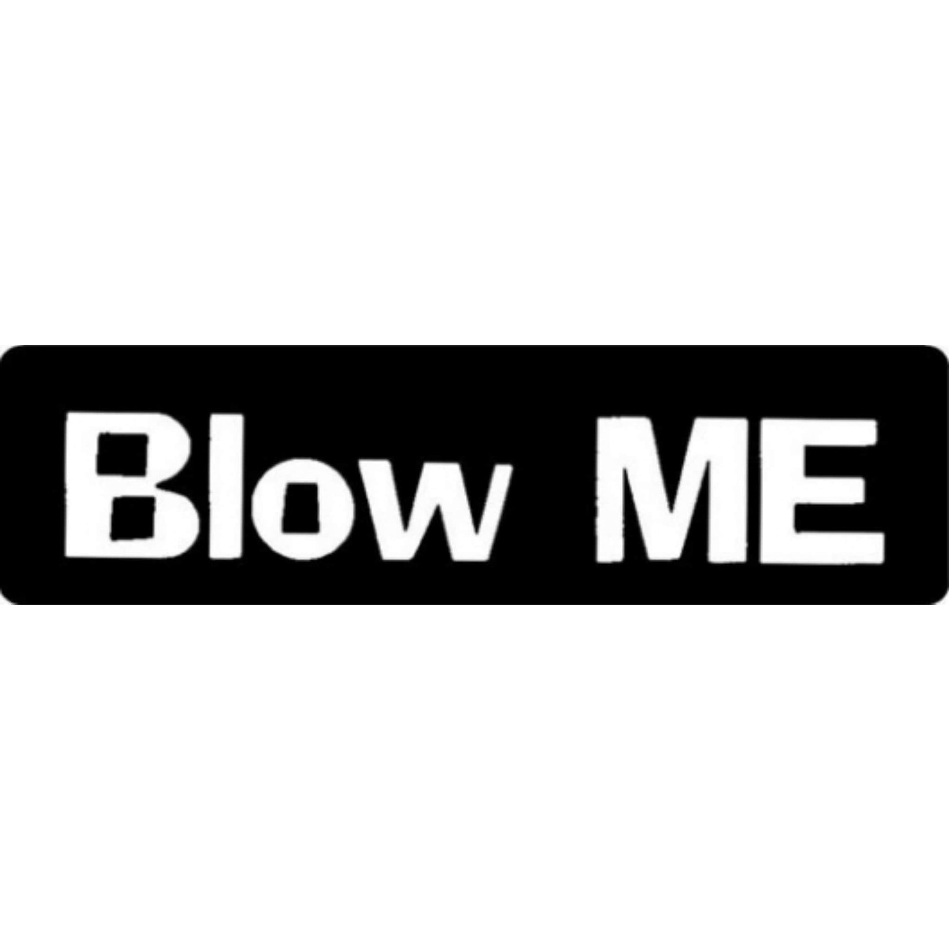 Blow me vinyl motorcycle helmet stickers - bold biker decal