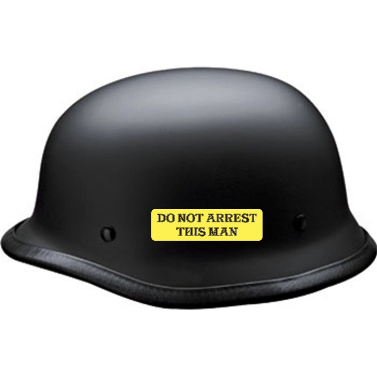 Do not arrest this man vinyl motorcycle helmet sticker on a helmet - funny biker decal