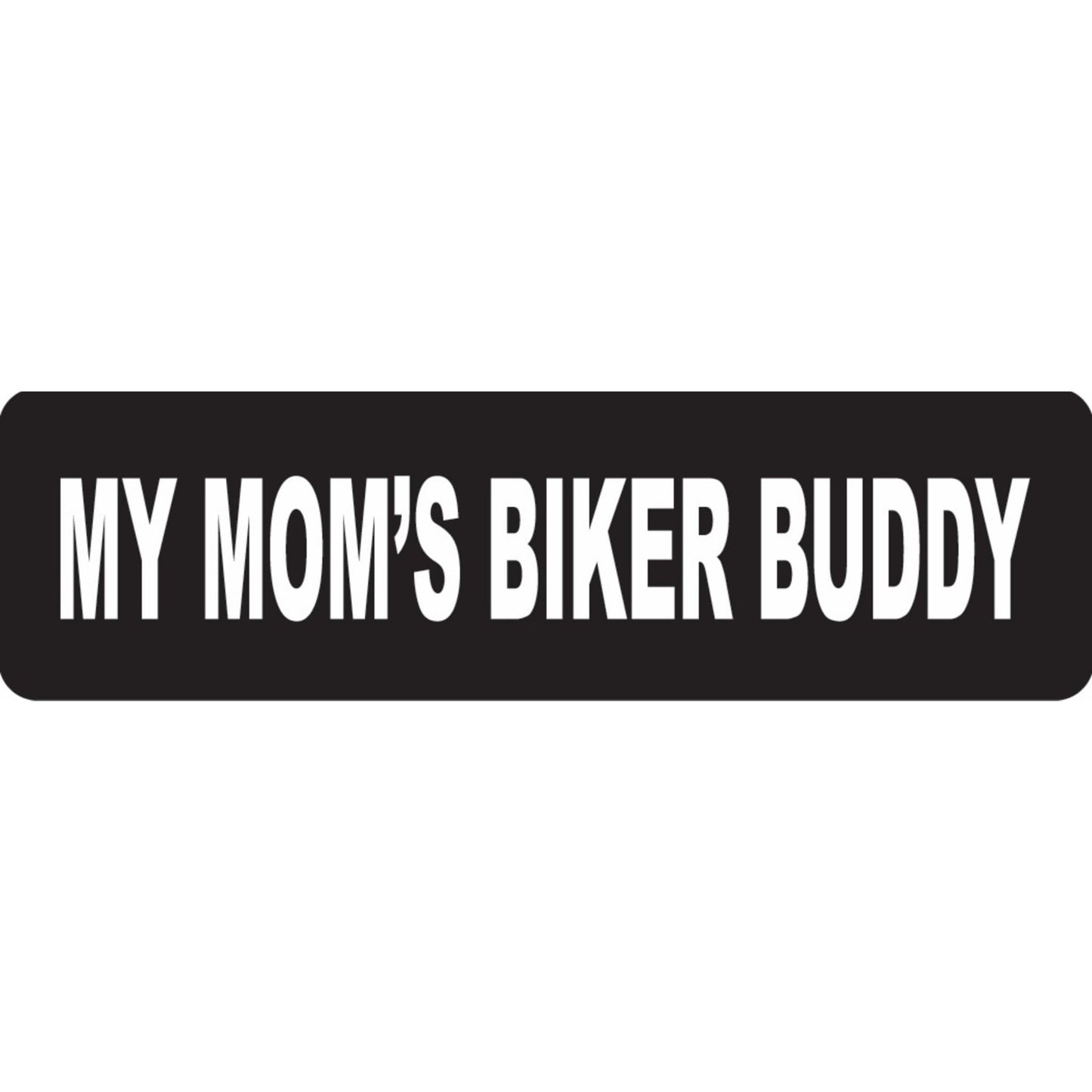 My mom's biker buddy vinyl motorcycle helmet sticker - biker decal