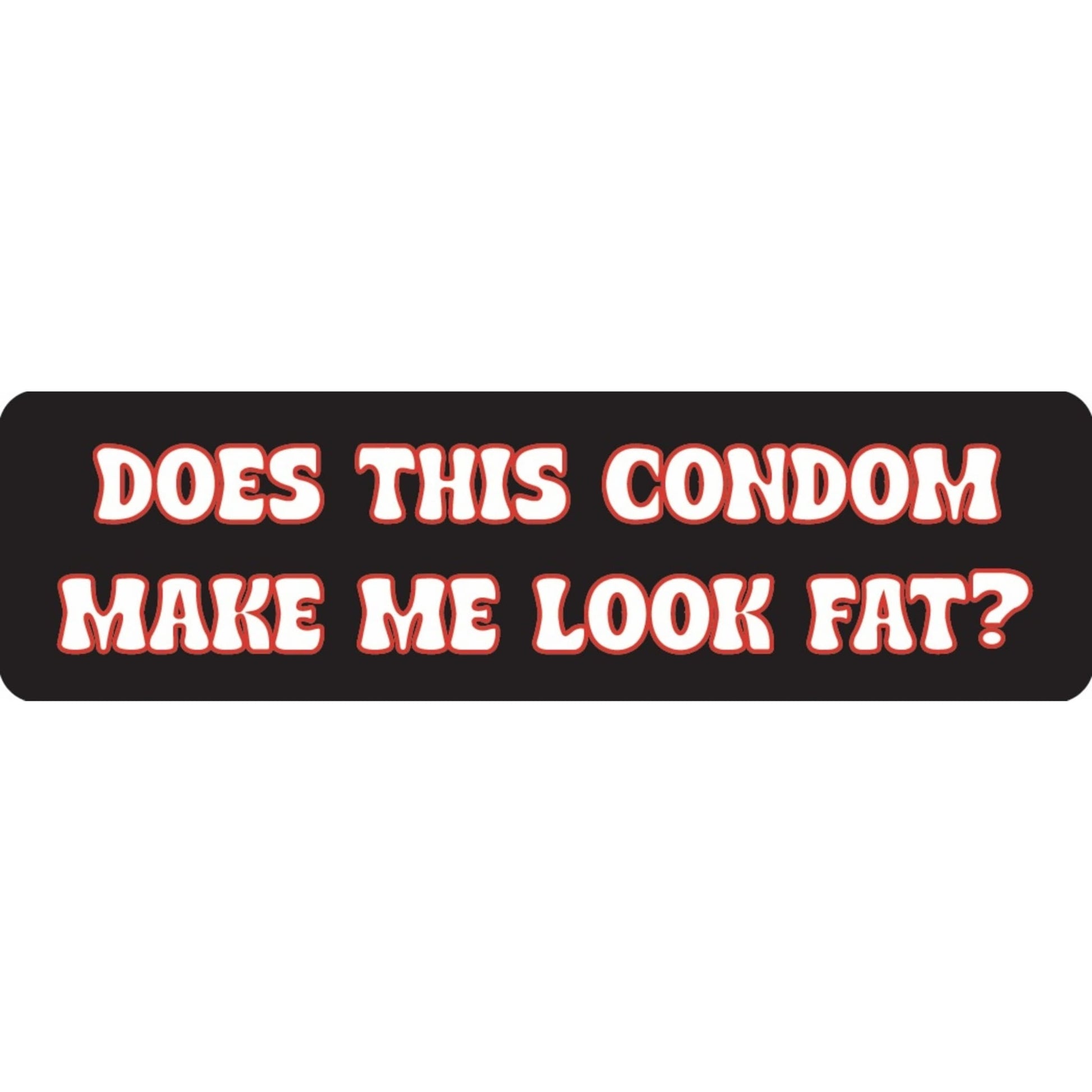 Does this condom make me look fat vinyl motorcycle helmet sticker - funny biker decal