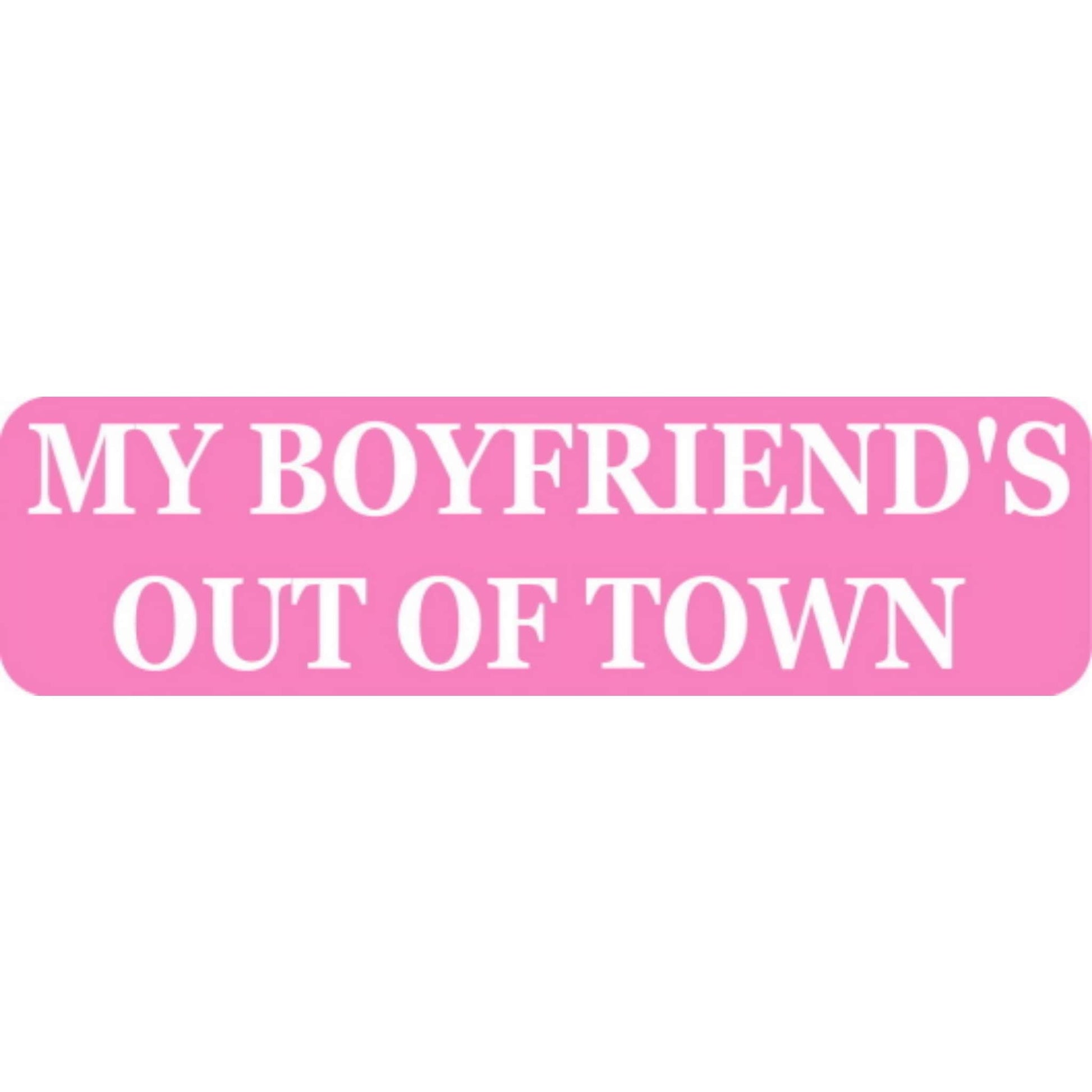 My ol man is out of town vinyl motorcycle helmet sticker - funny biker decal