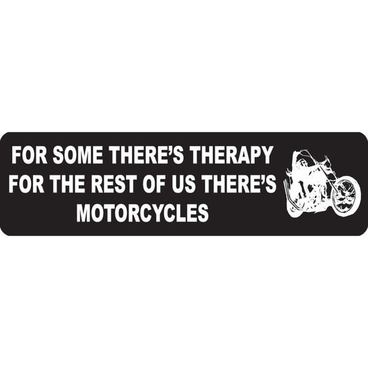 For some there's therapy for the rest of us there's motorcycles vinyl motorcycle helmet sticker - biker decal
