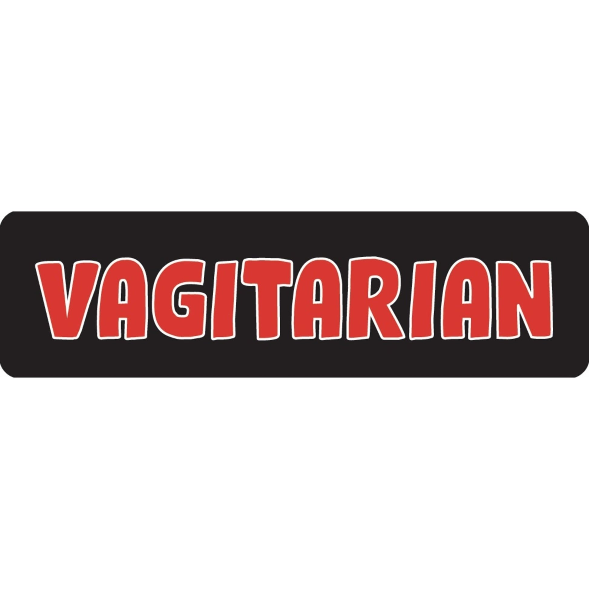 Vagitarian vinyl motorcycle helmet sticker - funny biker decal