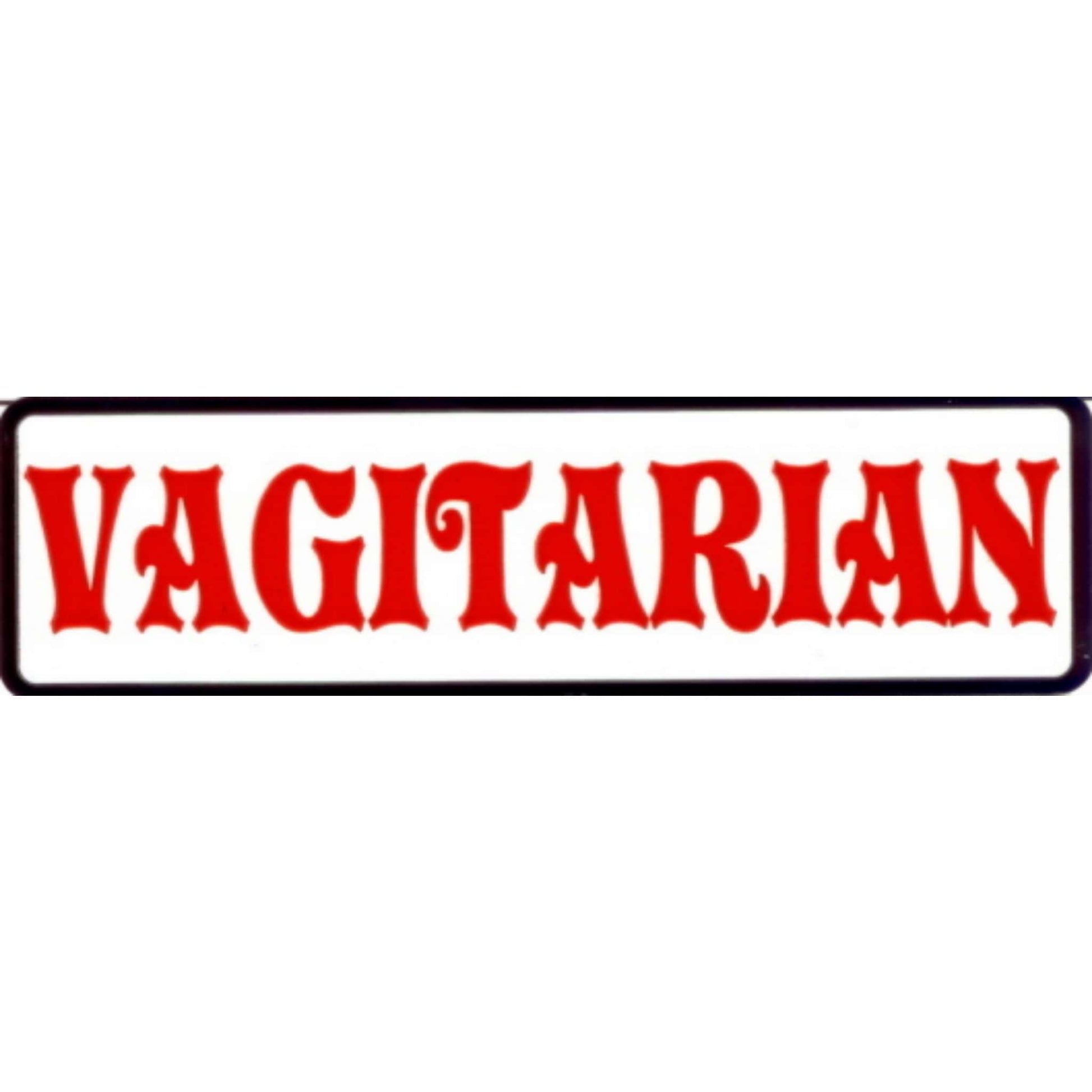 Vagitarian vinyl motorcycle helmet stickers - funny biker decal