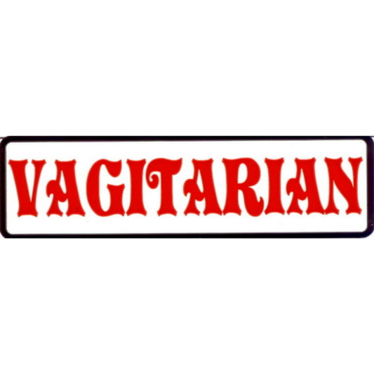 Vagitarian vinyl motorcycle helmet stickers - funny biker decal