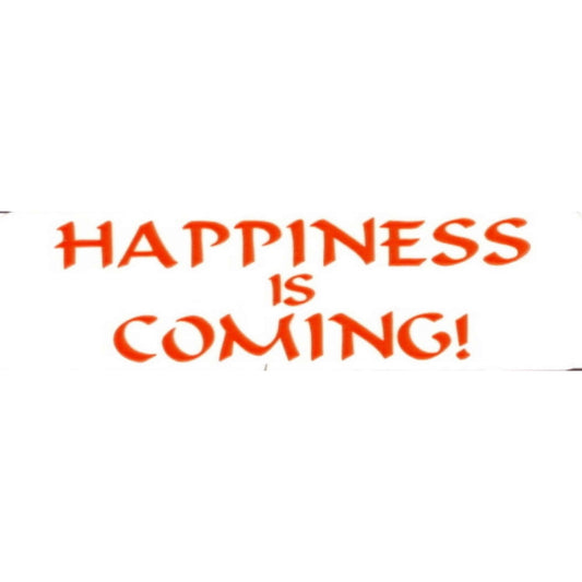 Happiness is cumming vinyl motorcycle helmet stickers - funny biker decal