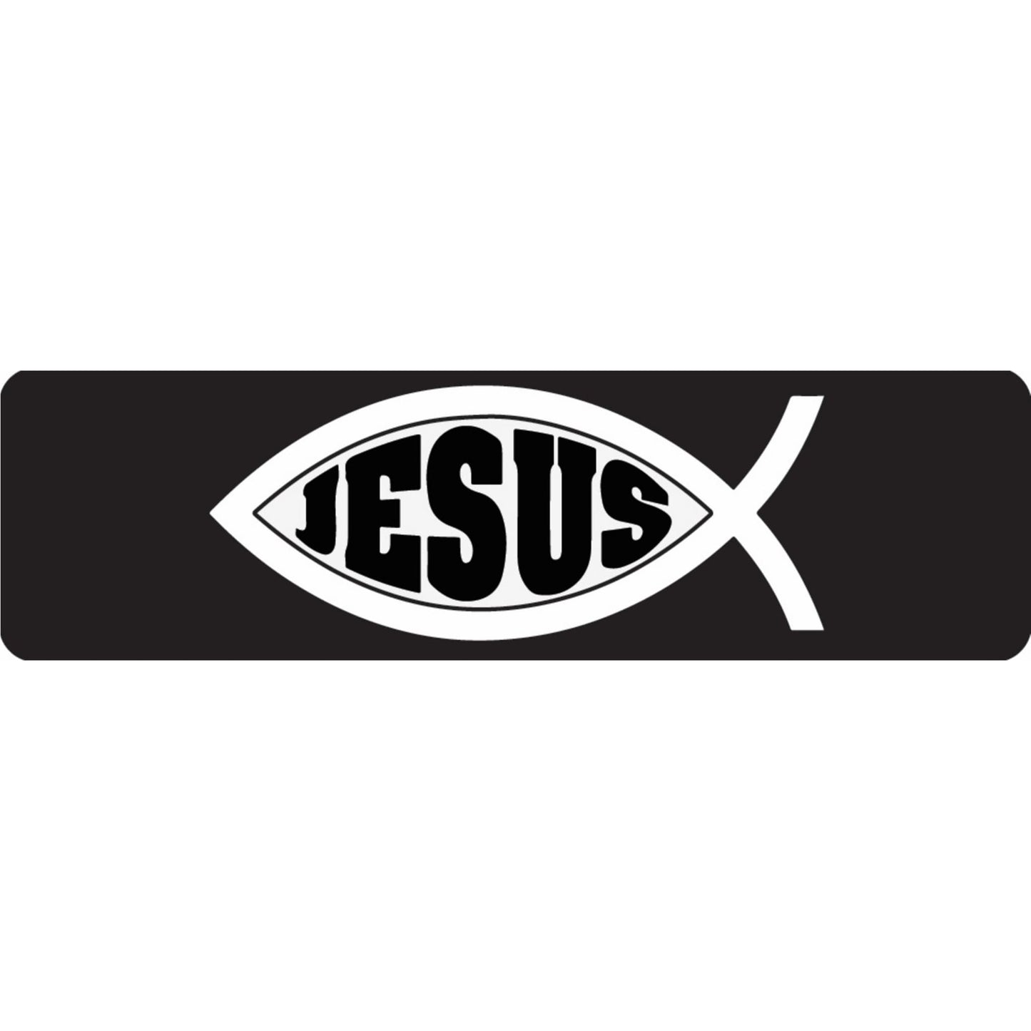 Jesus fish vinyl motorcycle helmet sticker - Christian biker decal