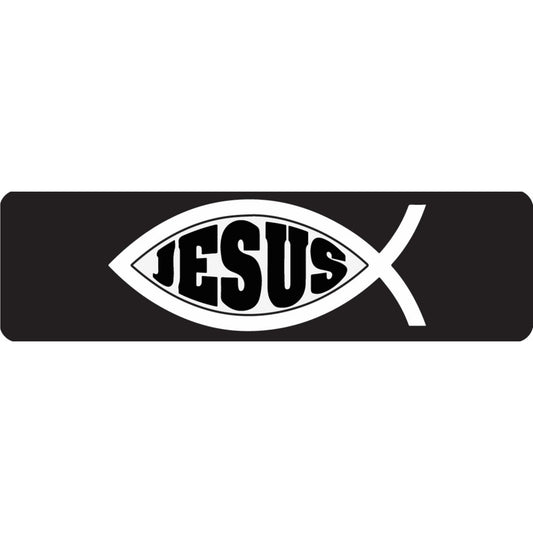 Jesus fish vinyl motorcycle helmet sticker - Christian biker decal