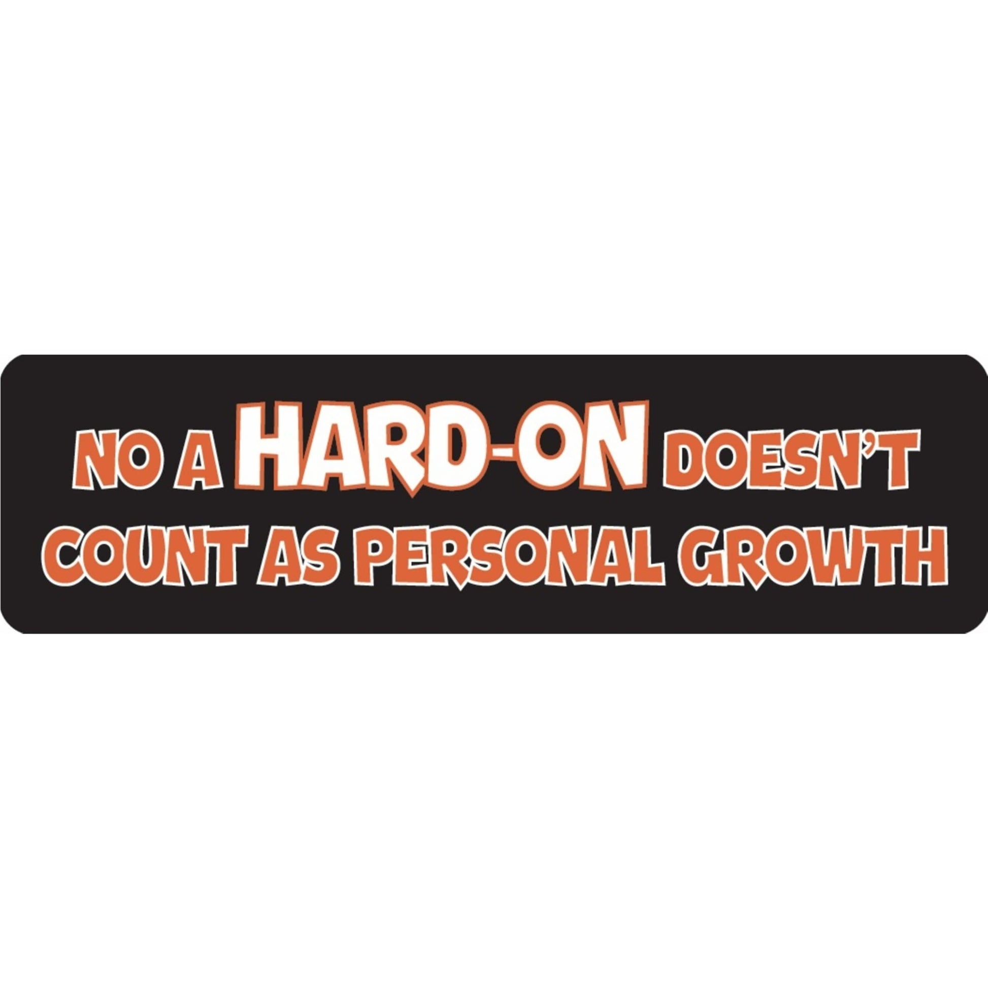 No a hard on doesn't count as personal growth vinyl motorcycle helmet sticker - funny biker decal