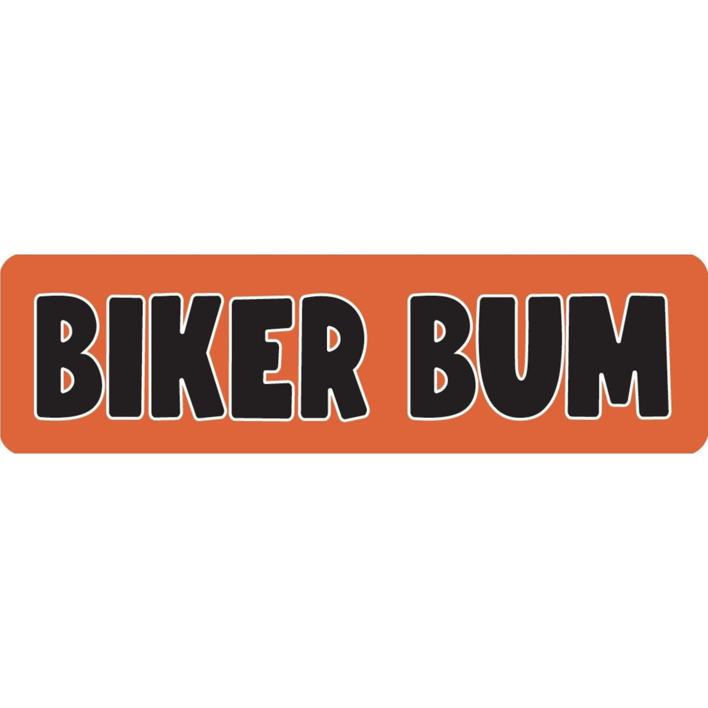 Biker bum vinyl motorcycle helmet sticker - biker decal