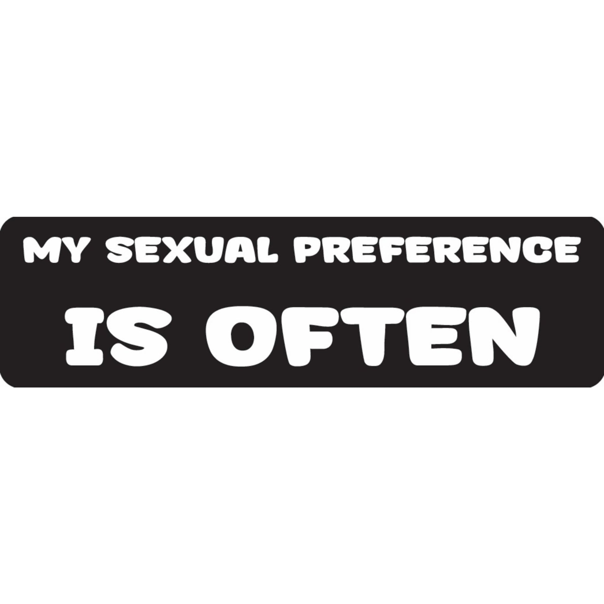 My sexual preference is often vinyl motorcycle helmet sticker - funny biker decal