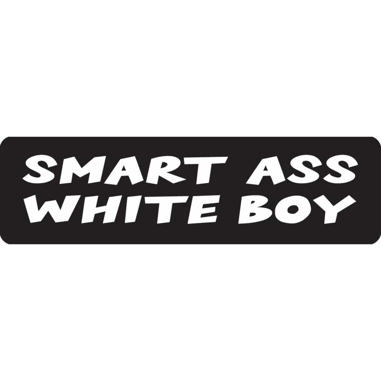Smart ass white boy vinyl motorcycle helmet sticker - biker decal