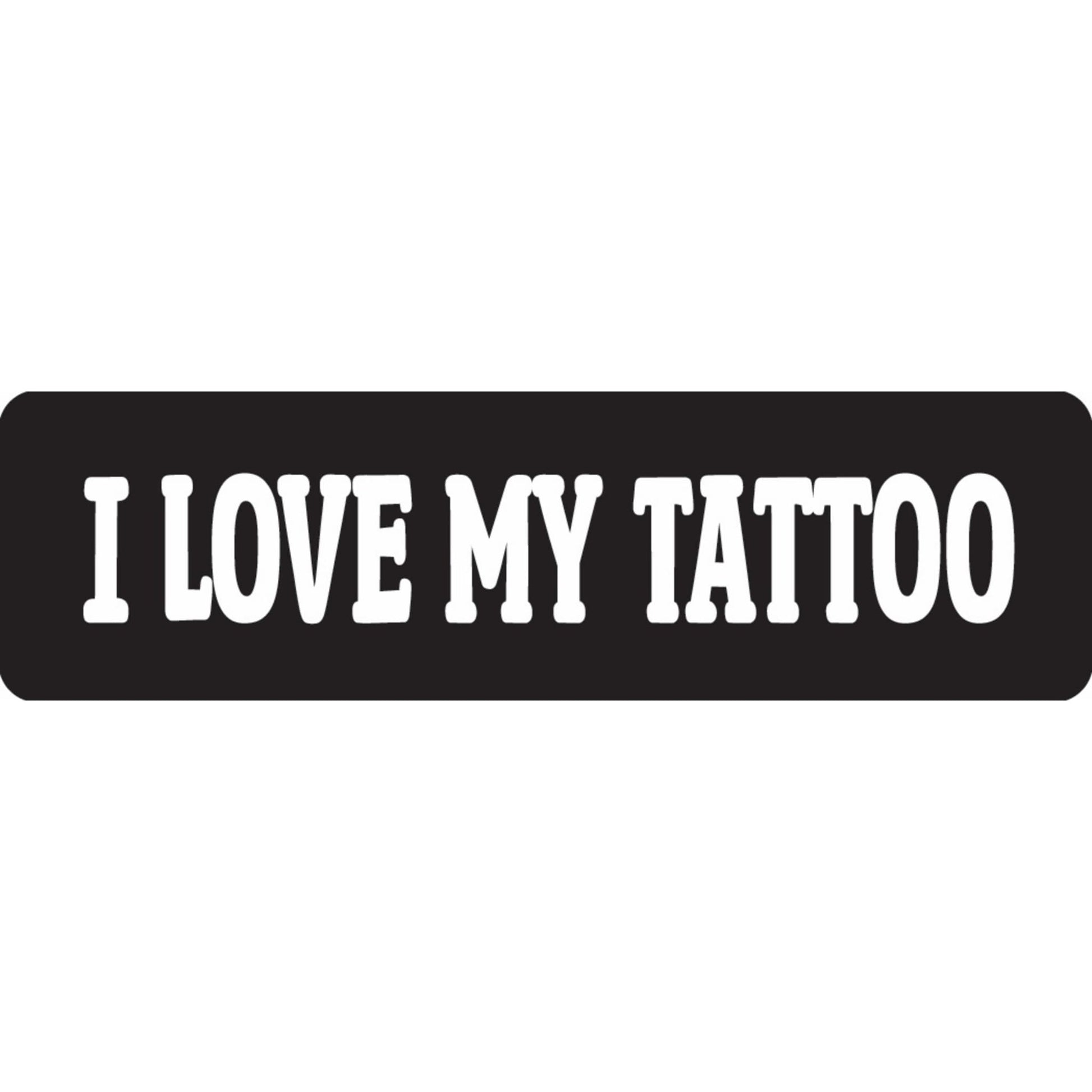 I love my tattoo vinyl motorcycle helmet sticker - biker decal