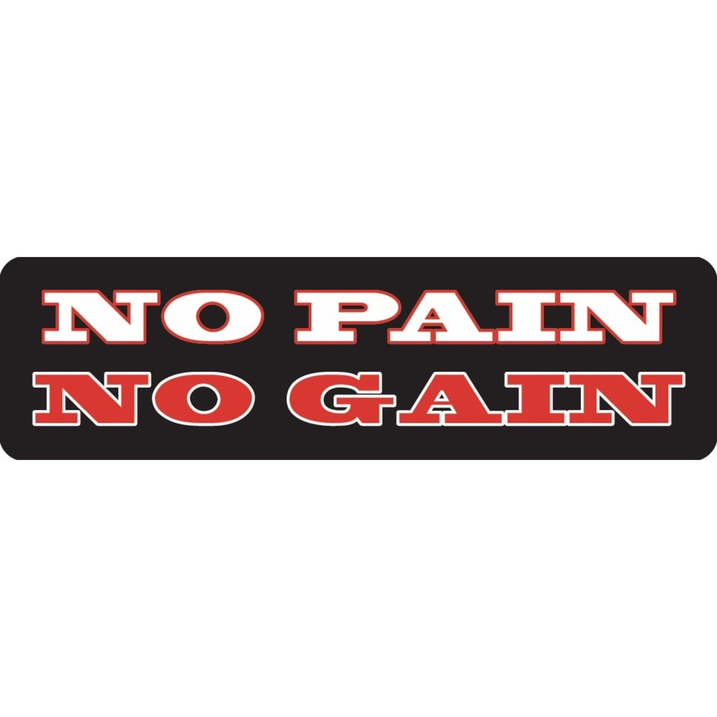 No pain no gain vinyl motorcycle helmet sticker - biker decal