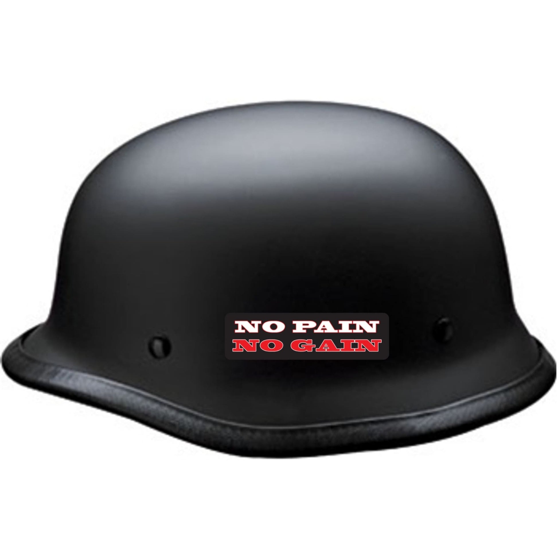 No pain no gain vinyl motorcycle helmet sticker on a helmet - biker decal
