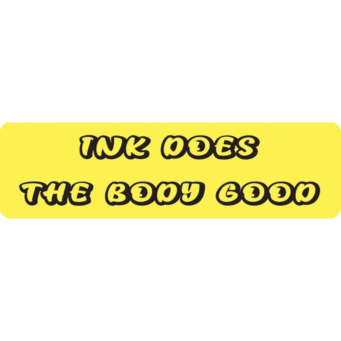 Ink does the body good vinyl motorcycle helmet sticker - biker decal