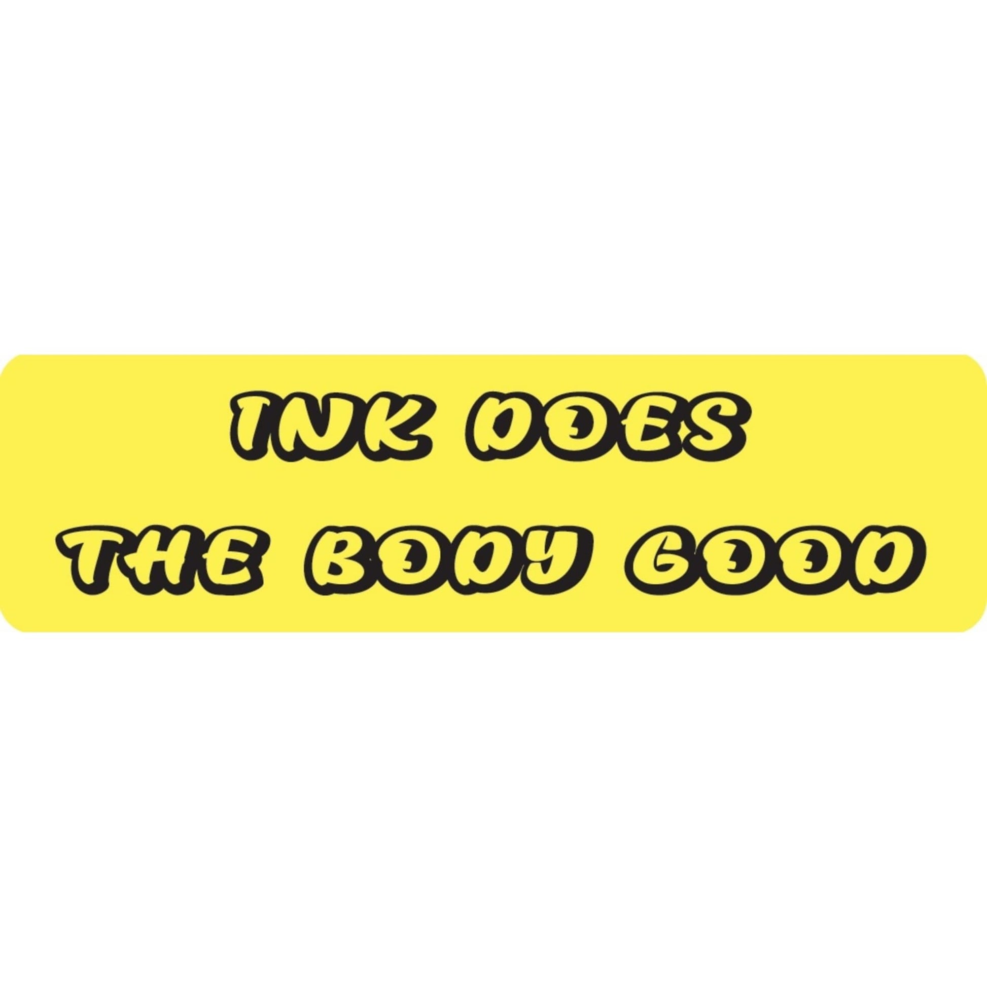 Ink does the body good vinyl motorcycle helmet sticker - biker decal