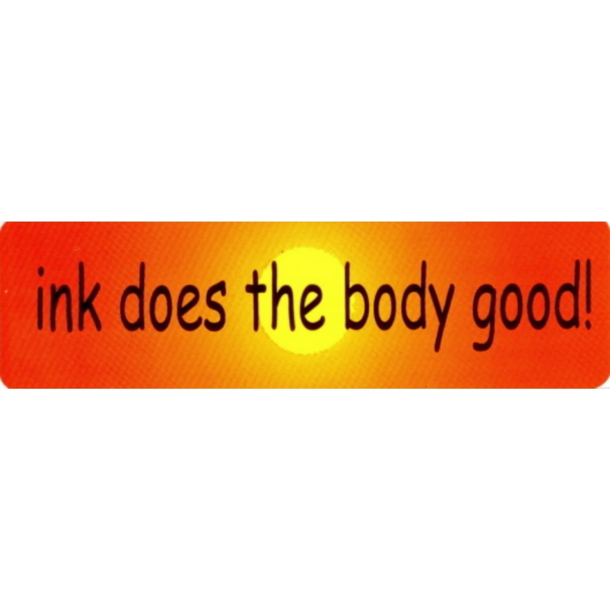 Ink does the body good vinyl motorcycle helmet stickers - biker decal