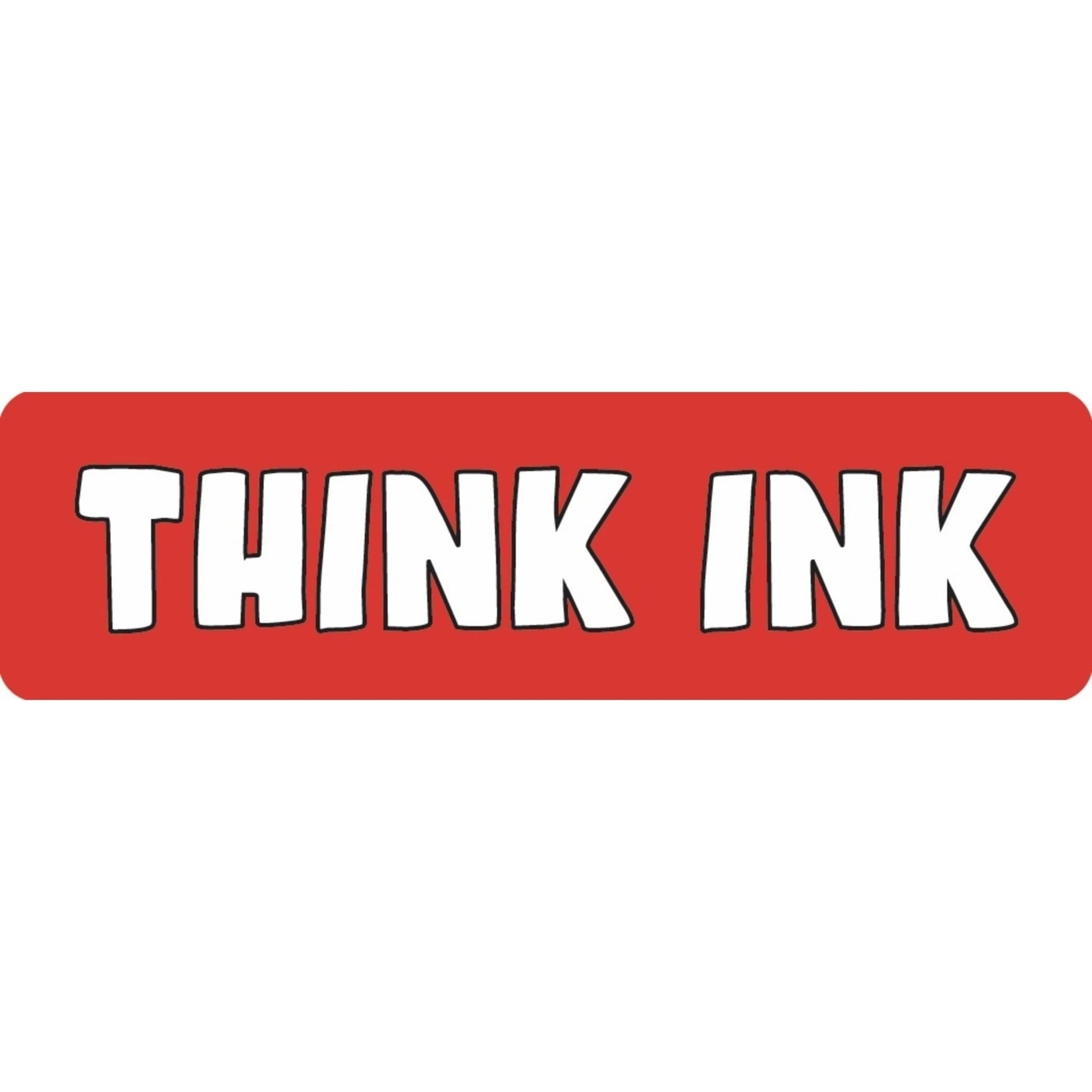 Think ink vinyl motorcycle helmet sticker - biker decal