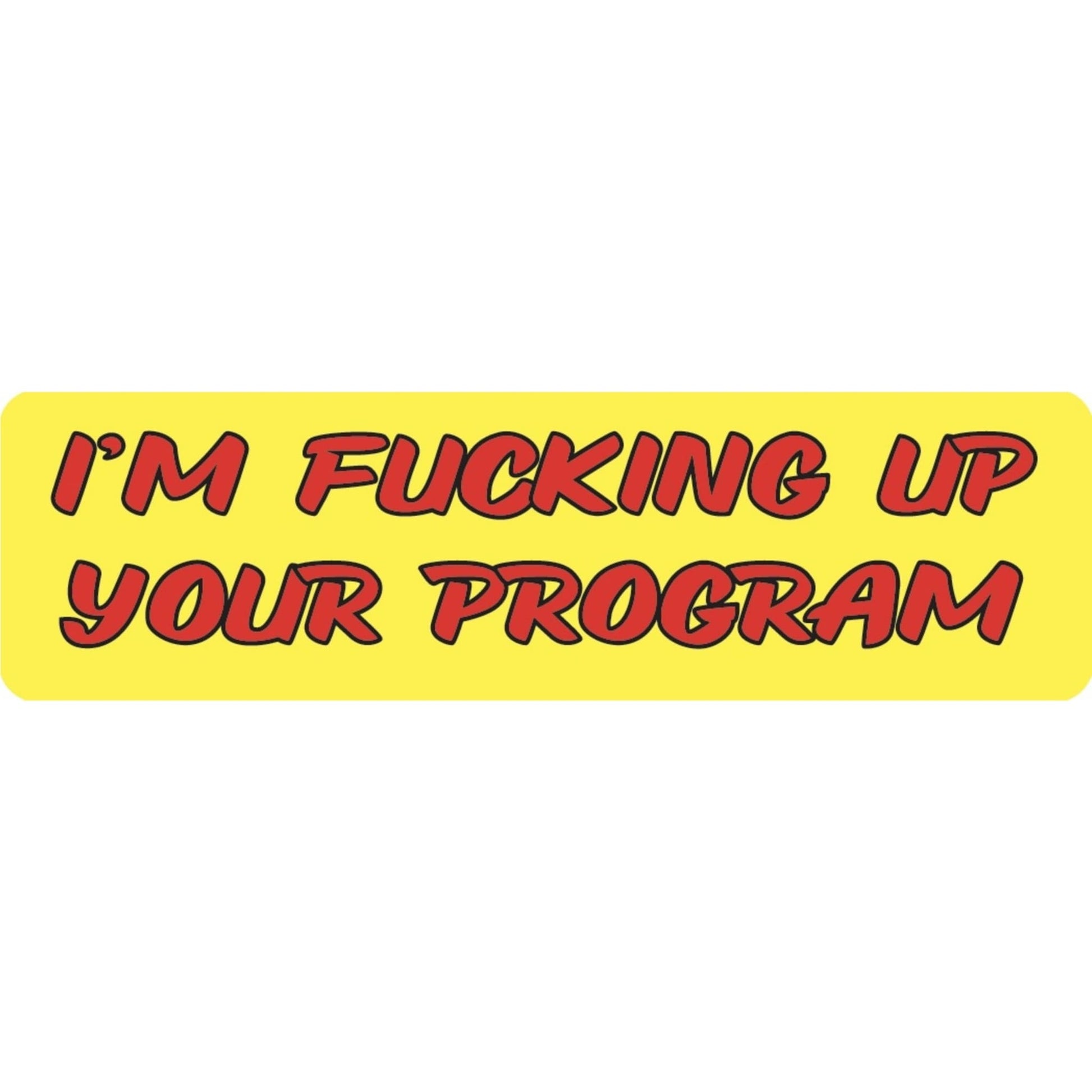 I'm fucking up your program vinyl motorcycle helmet sticker - bold biker decal