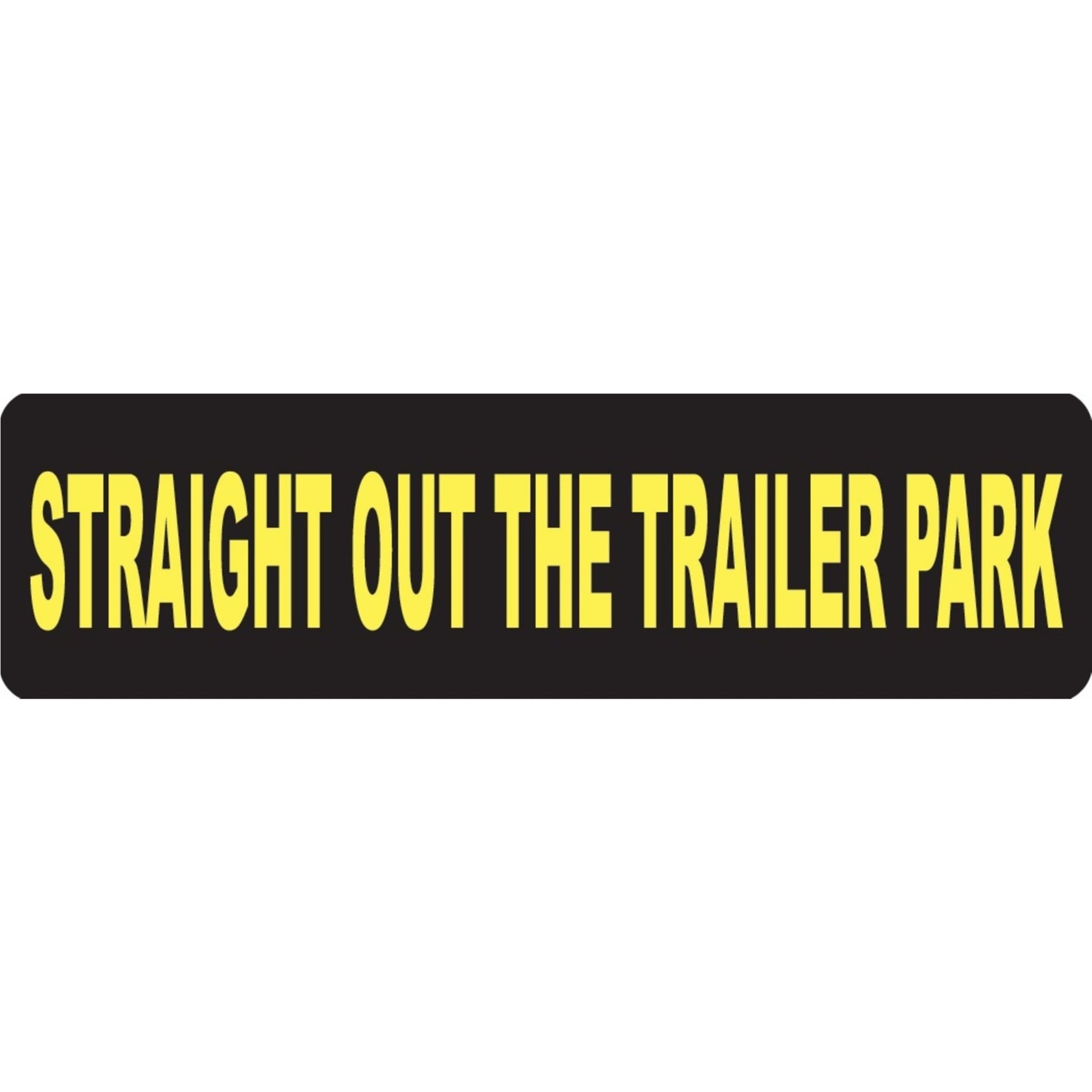 Straight out the trailer park vinyl motorcycle helmet sticker - funny biker decal