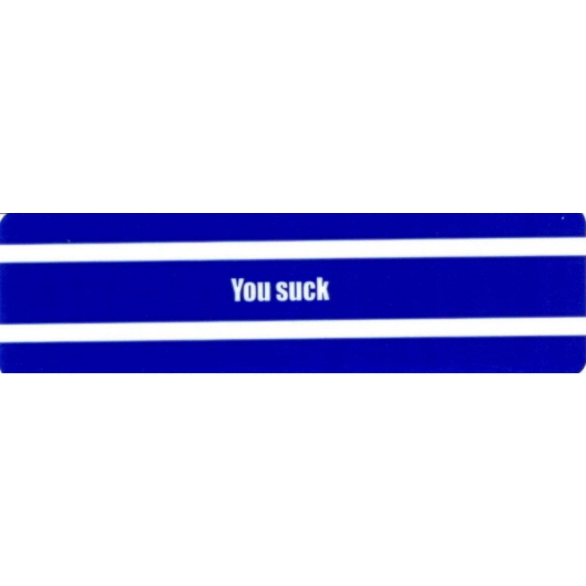 You suck vinyl motorcycle helmet stickers - bold biker decal