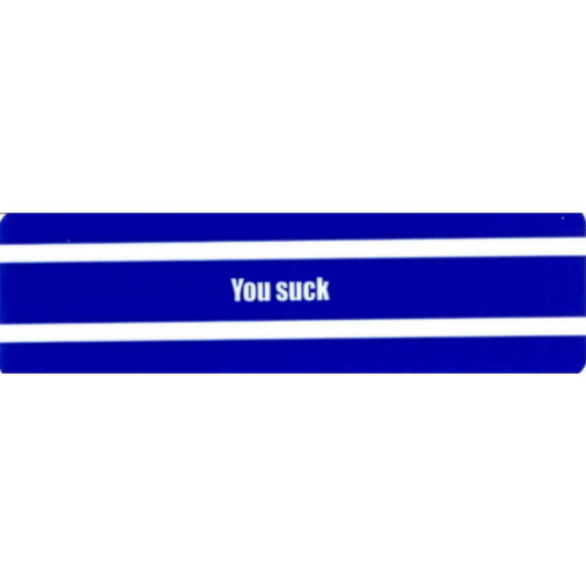 You suck vinyl motorcycle helmet stickers - bold biker decal