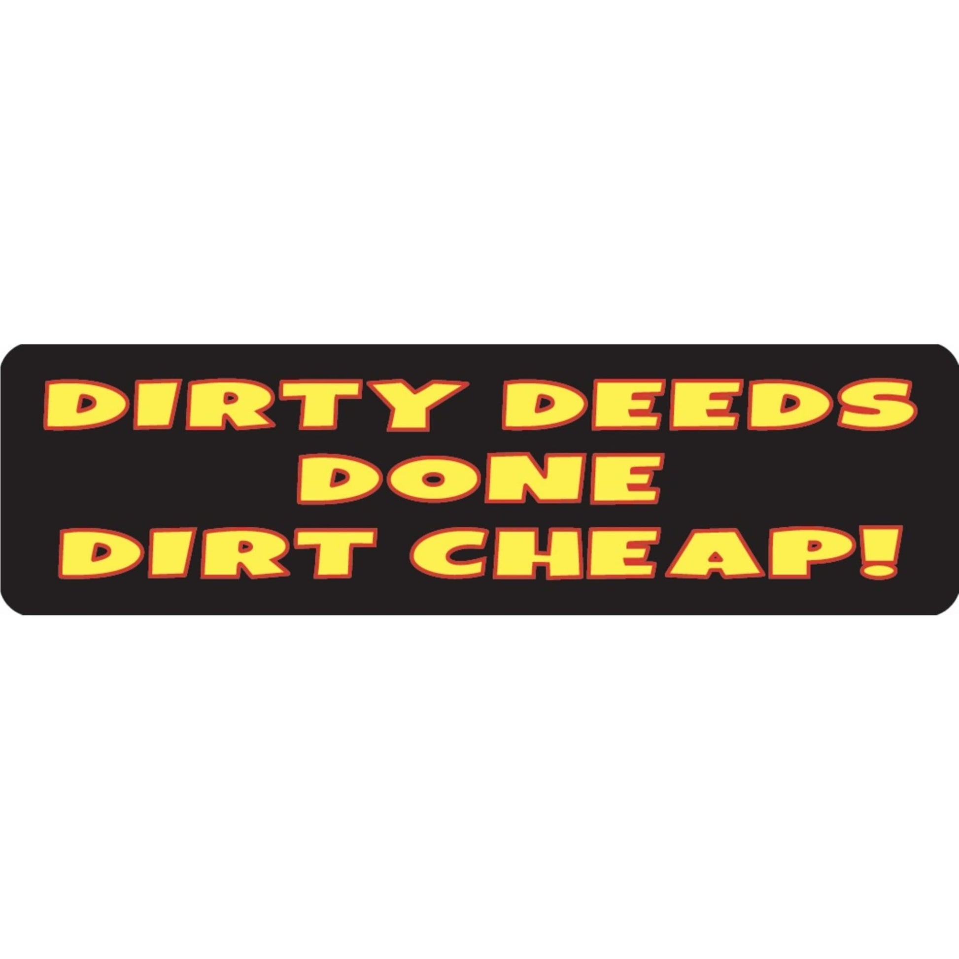 Dirty deeds done dirt cheap vinyl motorcycle helmet sticker - biker decal