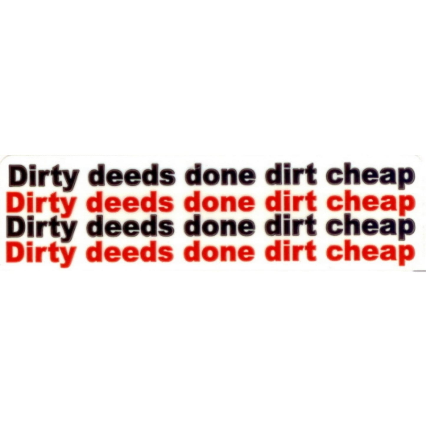 Dirty deeds done dirt cheap vinyl motorcycle helmet stickers - biker decal