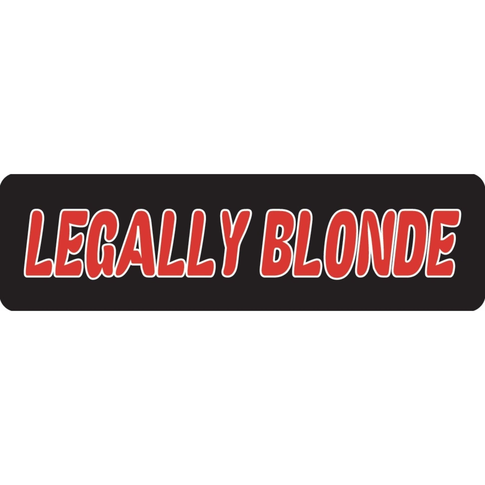 Legally blonde vinyl motorcycle helmet sticker - women's biker decal