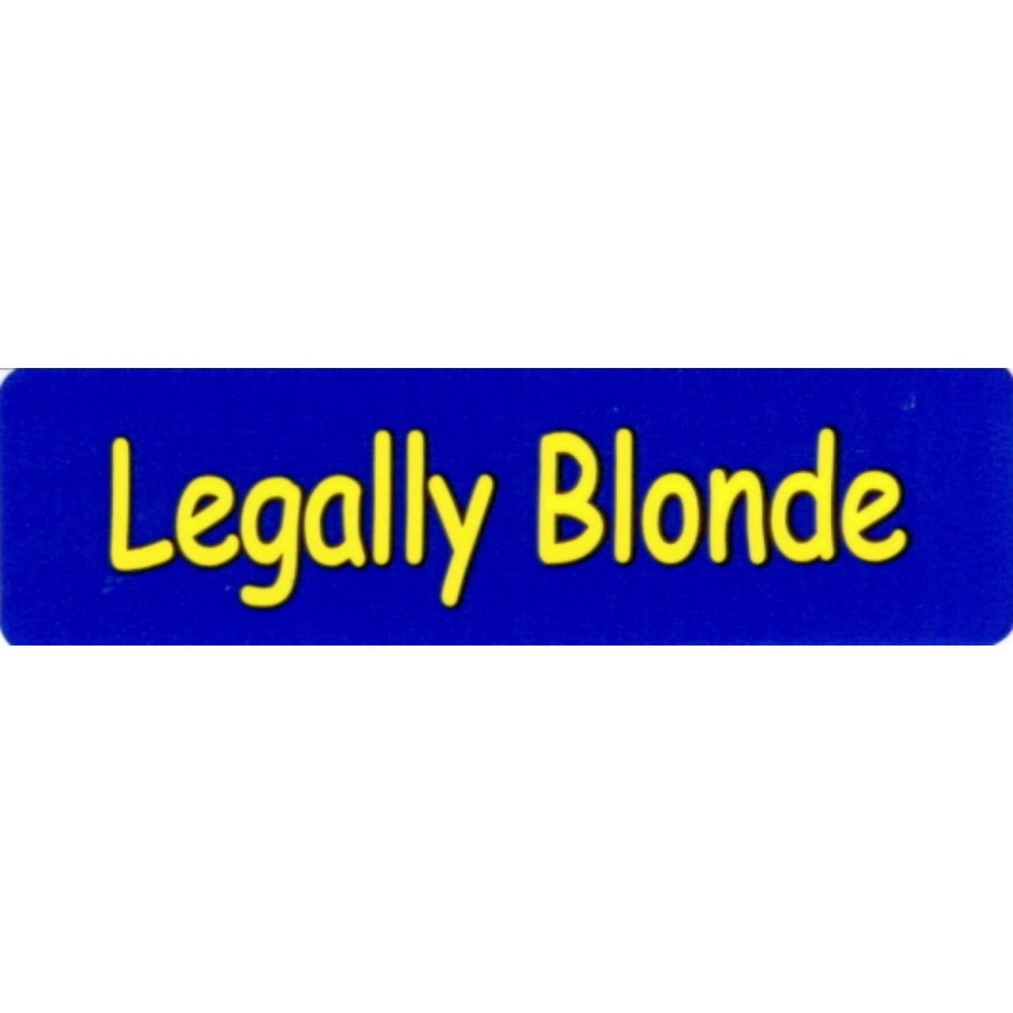 Legally blonde vinyl motorcycle helmet stickers - women's biker decal