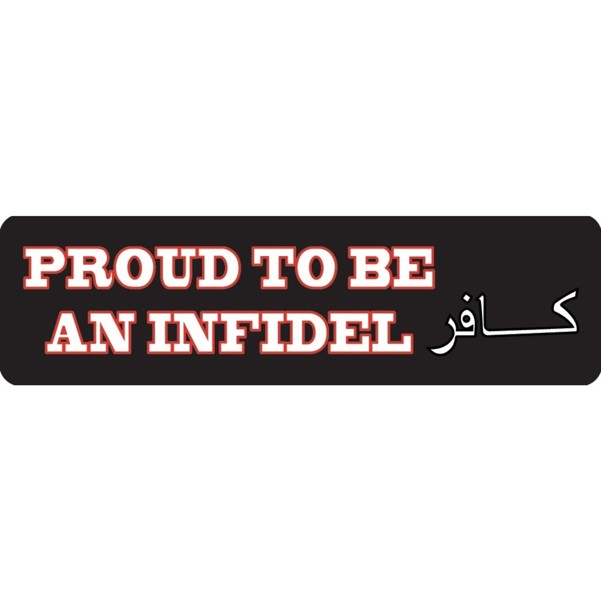Proud to be an infidel vinyl motorcycle helmet sticker - military biker decal