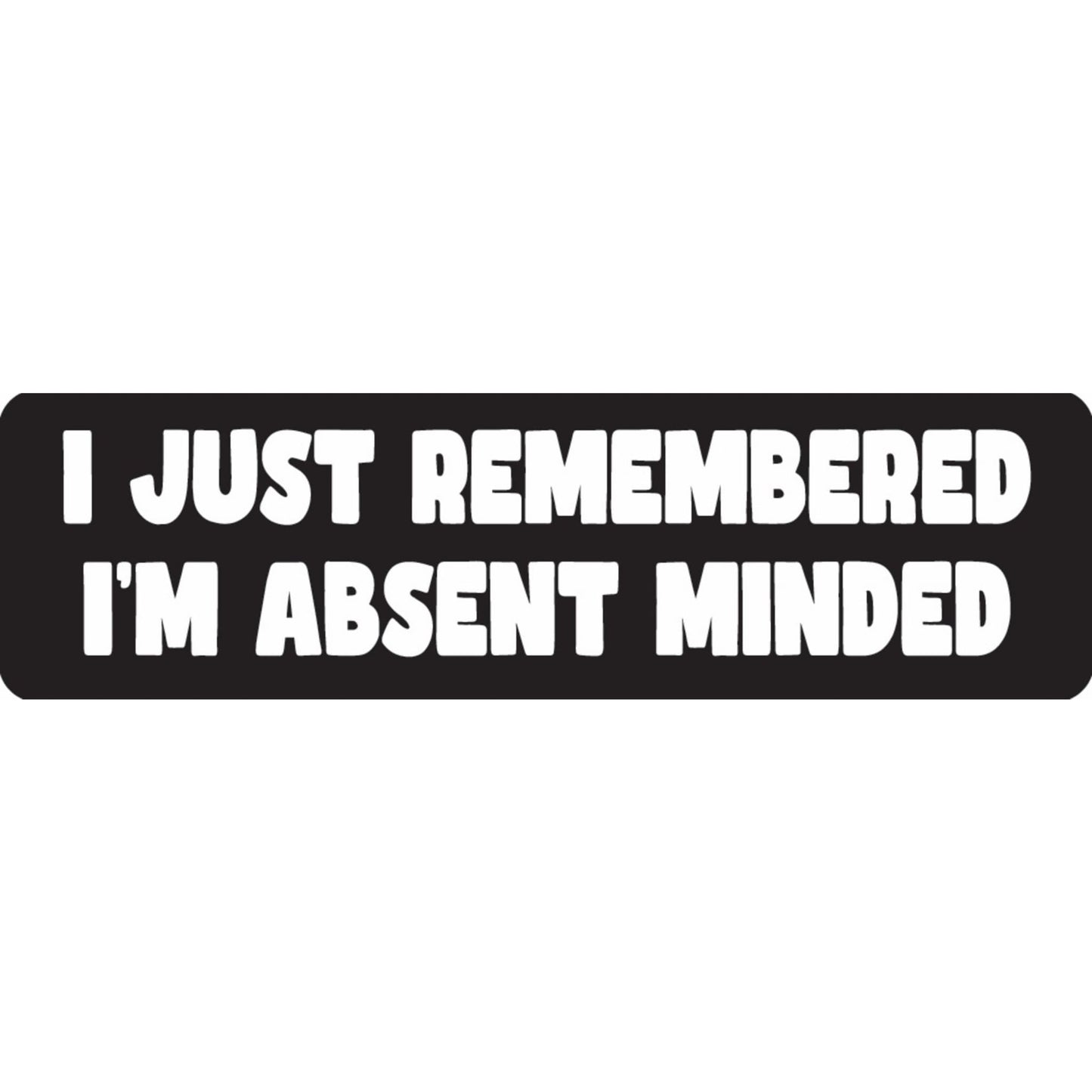 I just remembered I'm absent minded vinyl motorcycle helmet sticker - funny biker decal