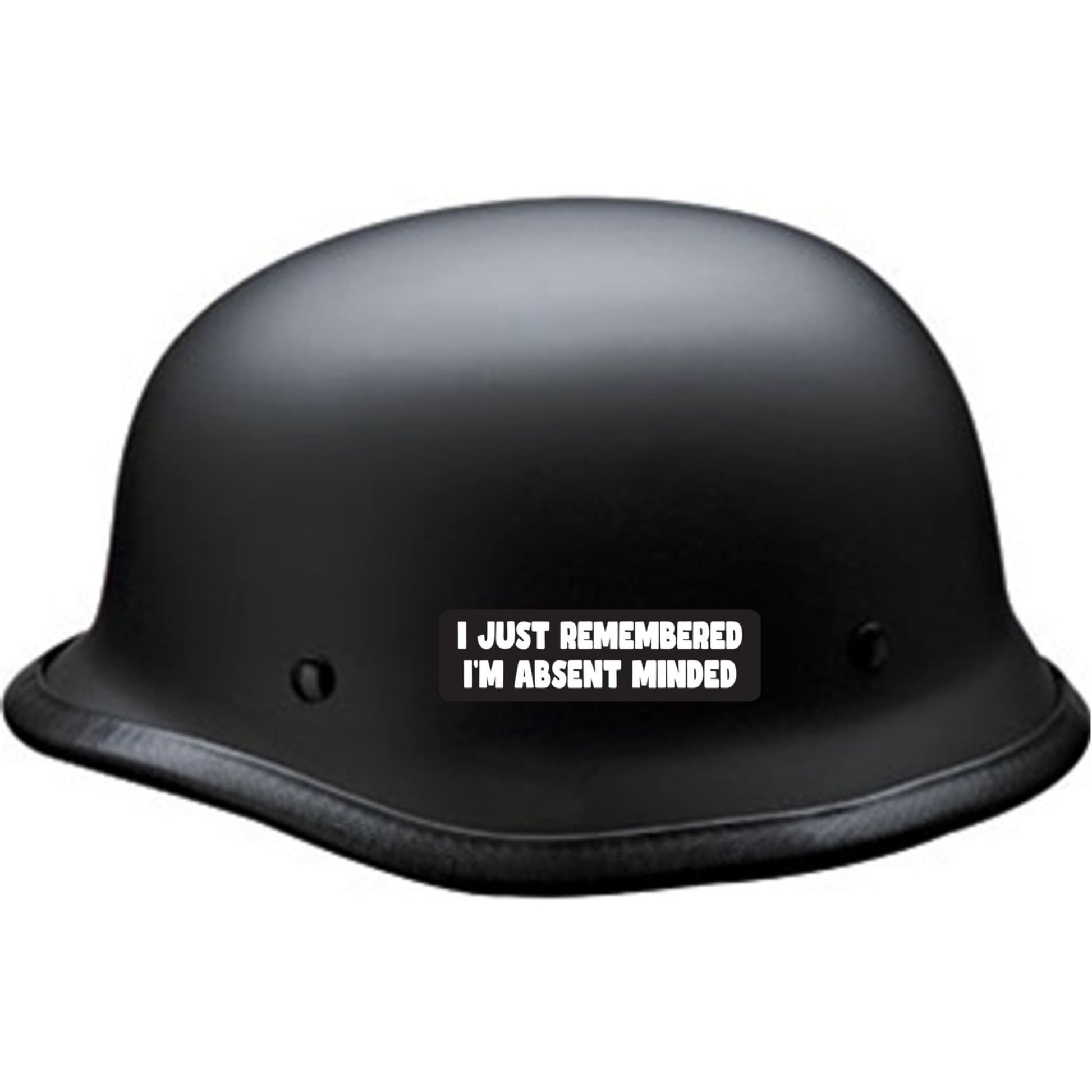 I just remembered I'm absent minded vinyl motorcycle helmet sticker - funny biker decal