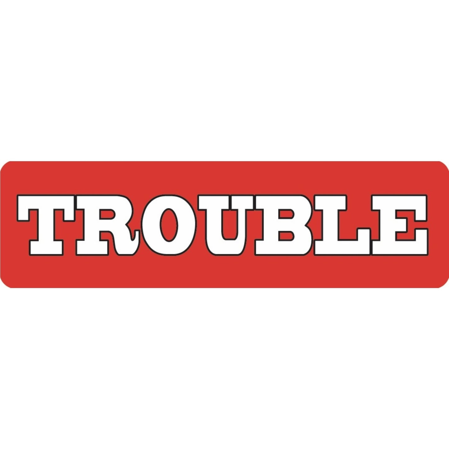 Trouble vinyl motorcycle helmet sticker - biker decal