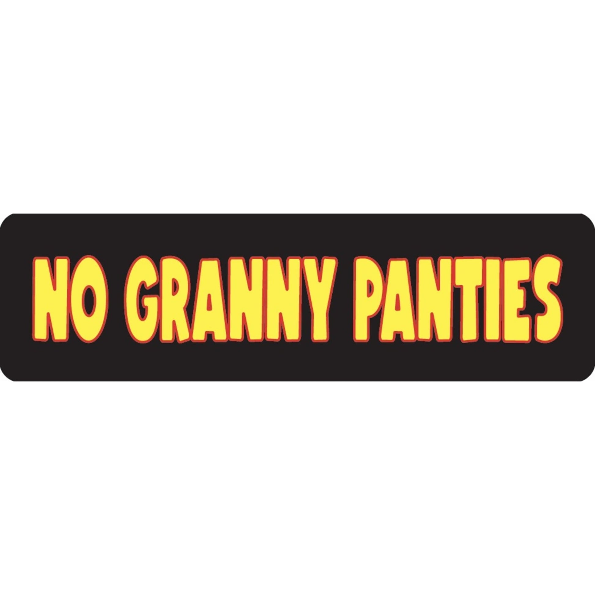No granny panties vinyl motorcycle helmet sticker - funny biker decal