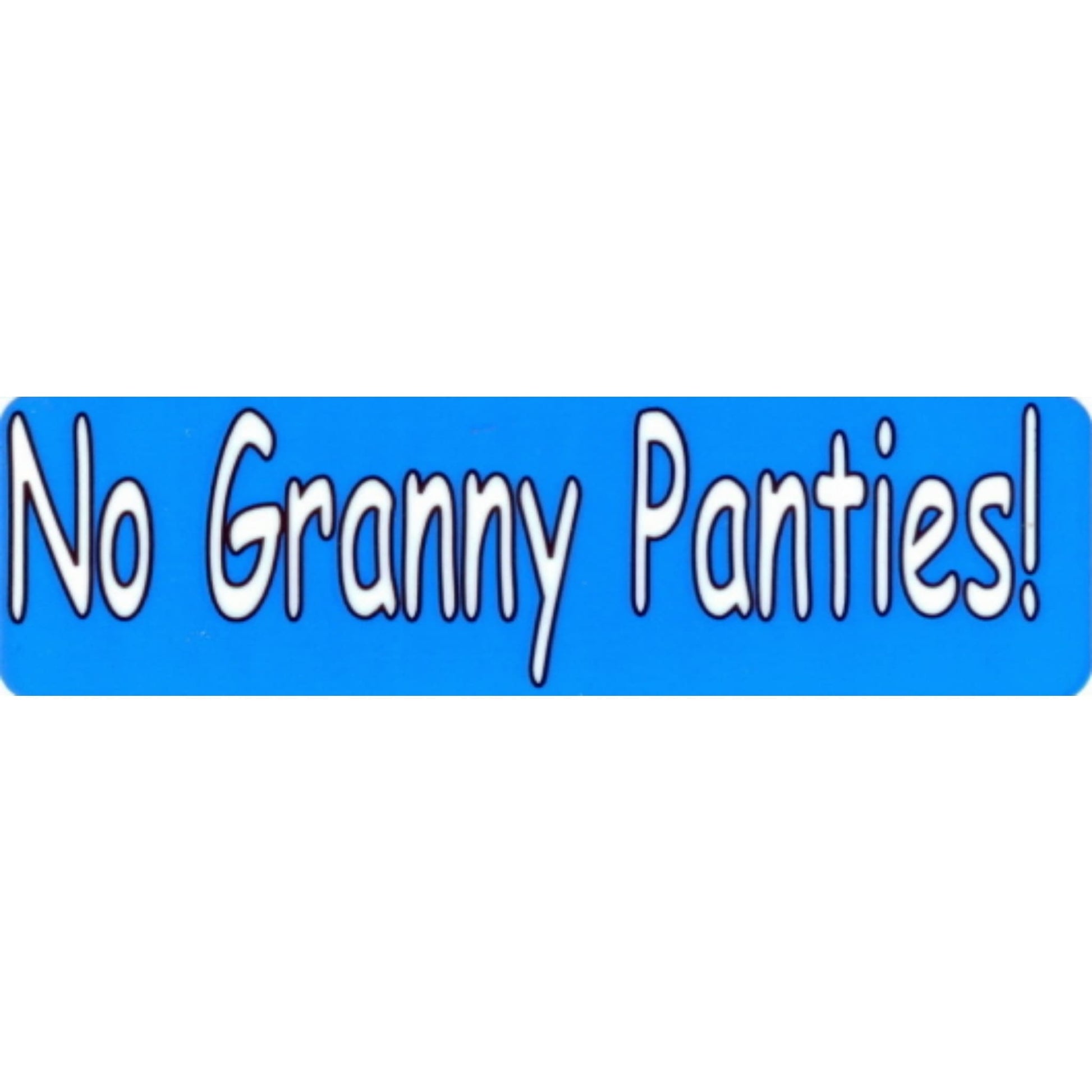 No granny panties vinyl motorcycle helmet stickers - funny biker decal