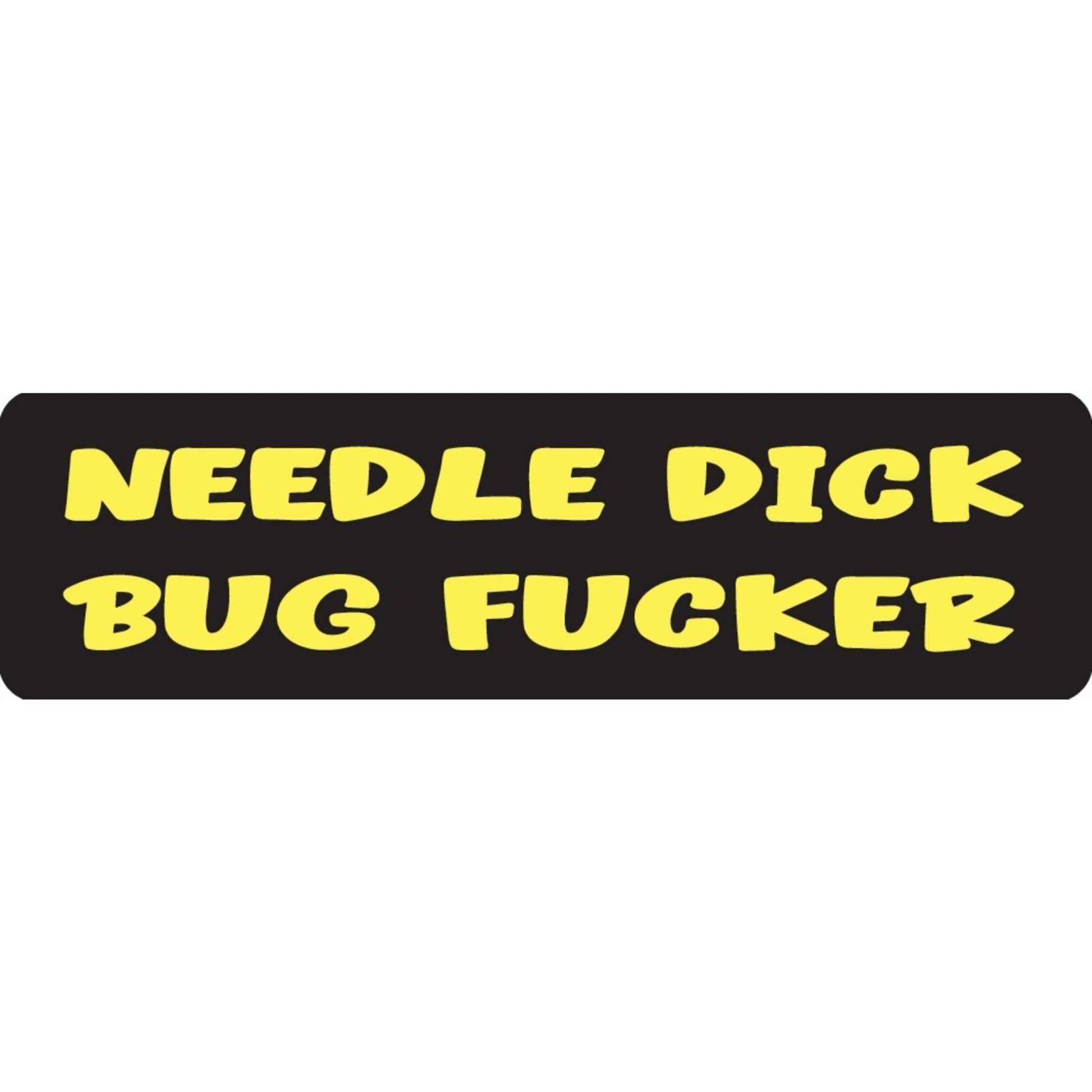 Needle dick bug fucker vinyl motorcycle helmet sticker - bold biker decal