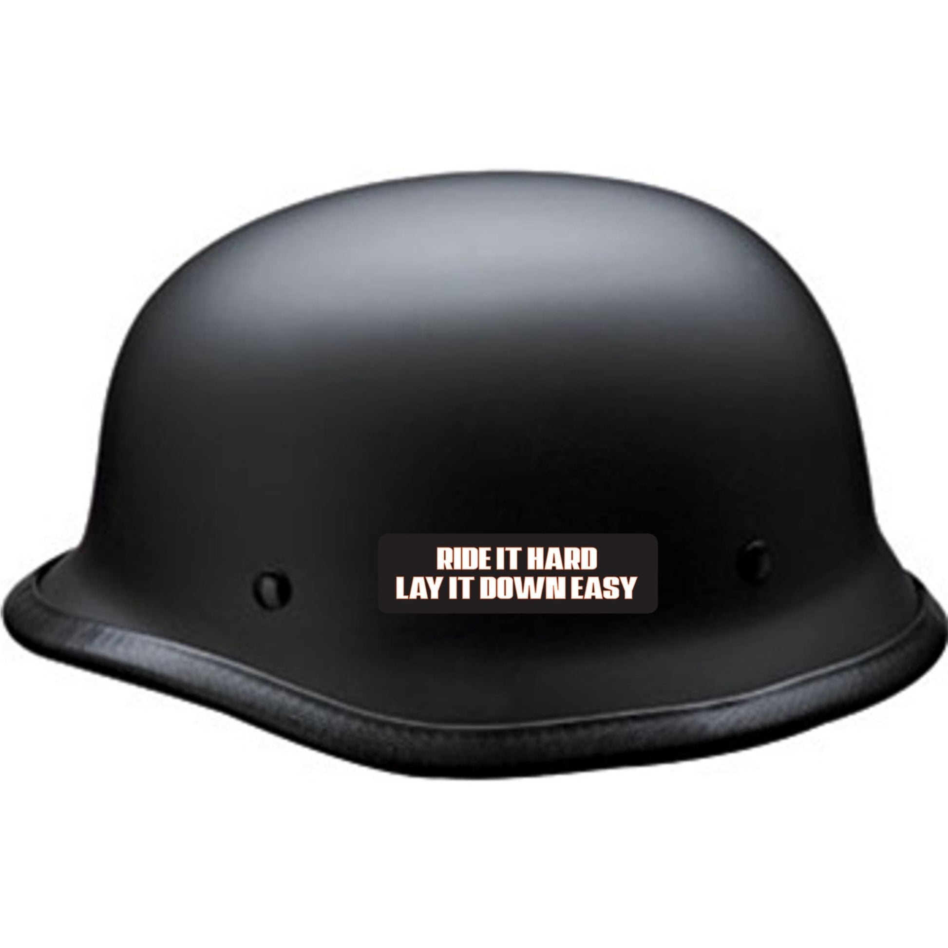 Ride it hard lay it down EZ vinyl motorcycle helmet sticker on a helmet - biker decal