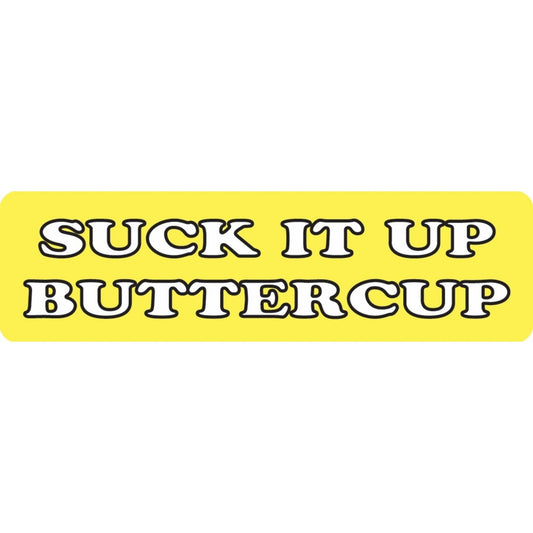 Suck it up buttercup vinyl motorcycle helmet sticker - funny biker decal