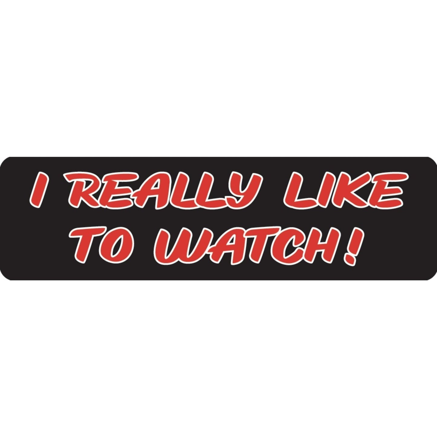 I really like to watch vinyl motorcycle helmet sticker - funny biker decal