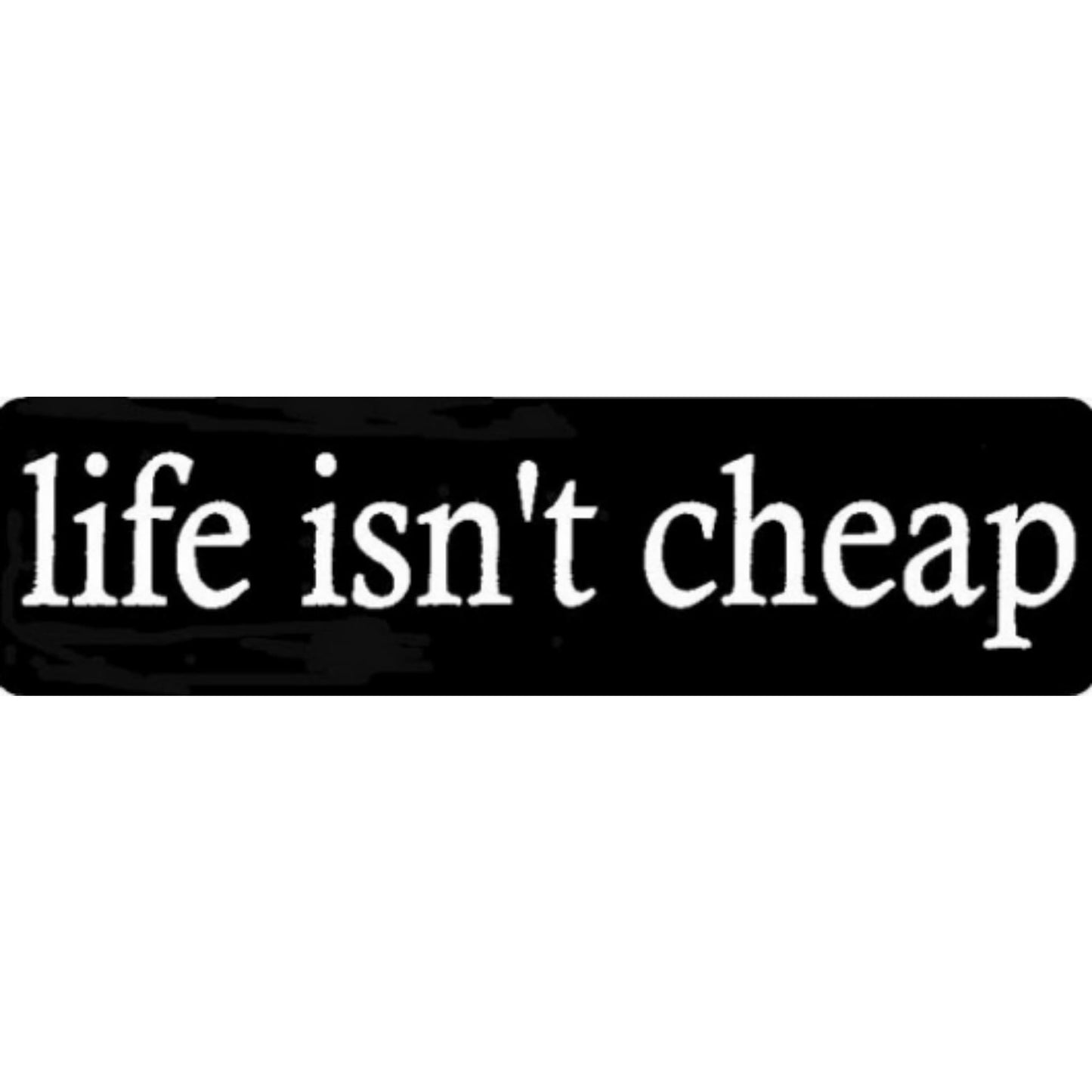 Life isn't cheap vinyl motorcycle helmet stickers - biker decal