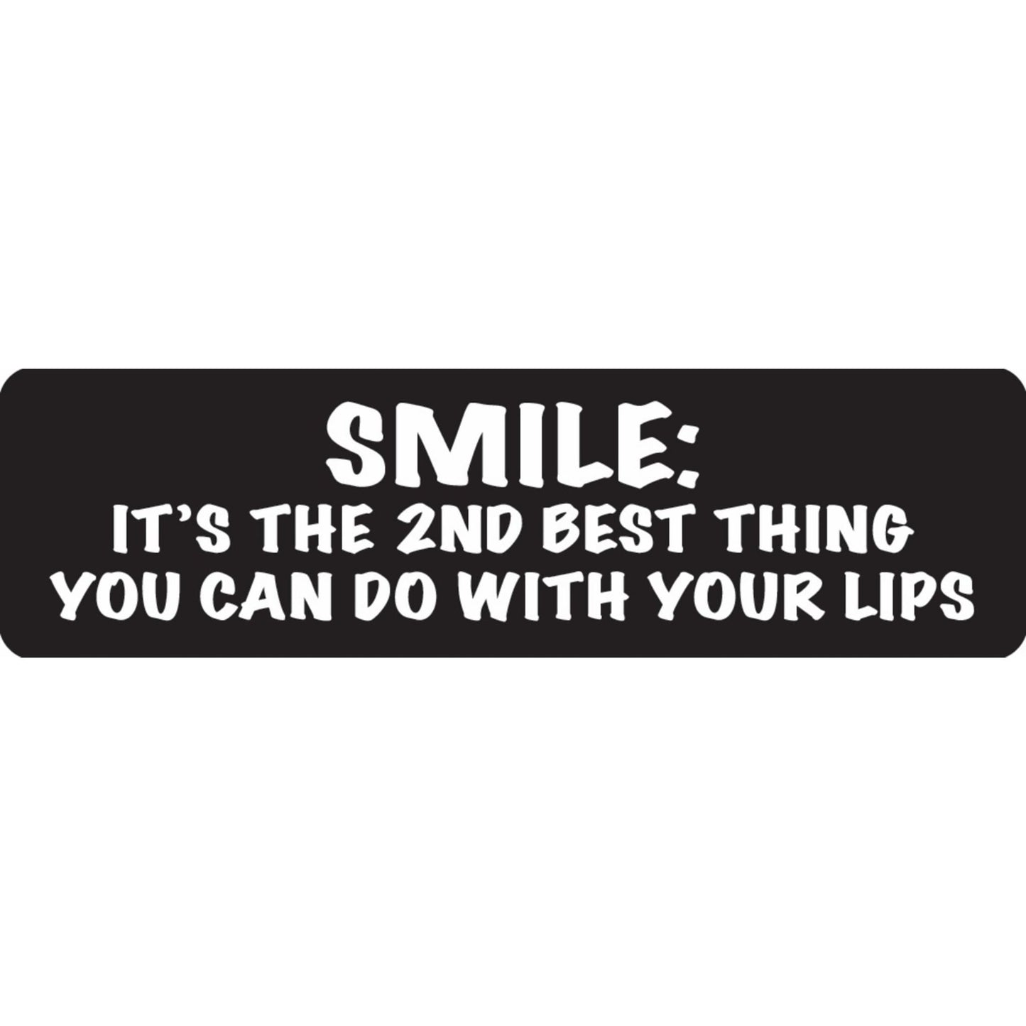 Smile it's the 2nd best thing you can do with your lips vinyl motorcycle helmet sticker - funny biker decal