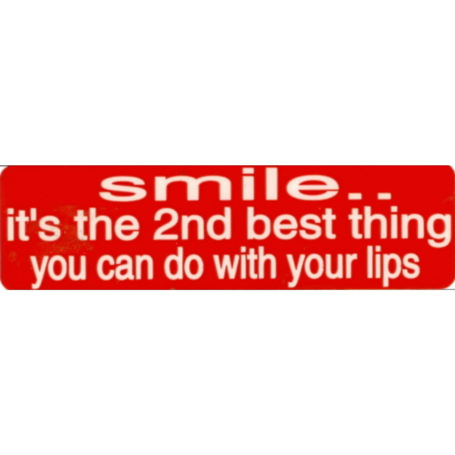 Smile it's the 2nd best thing you can do with your lips vinyl motorcycle helmet stickers - funny biker decal