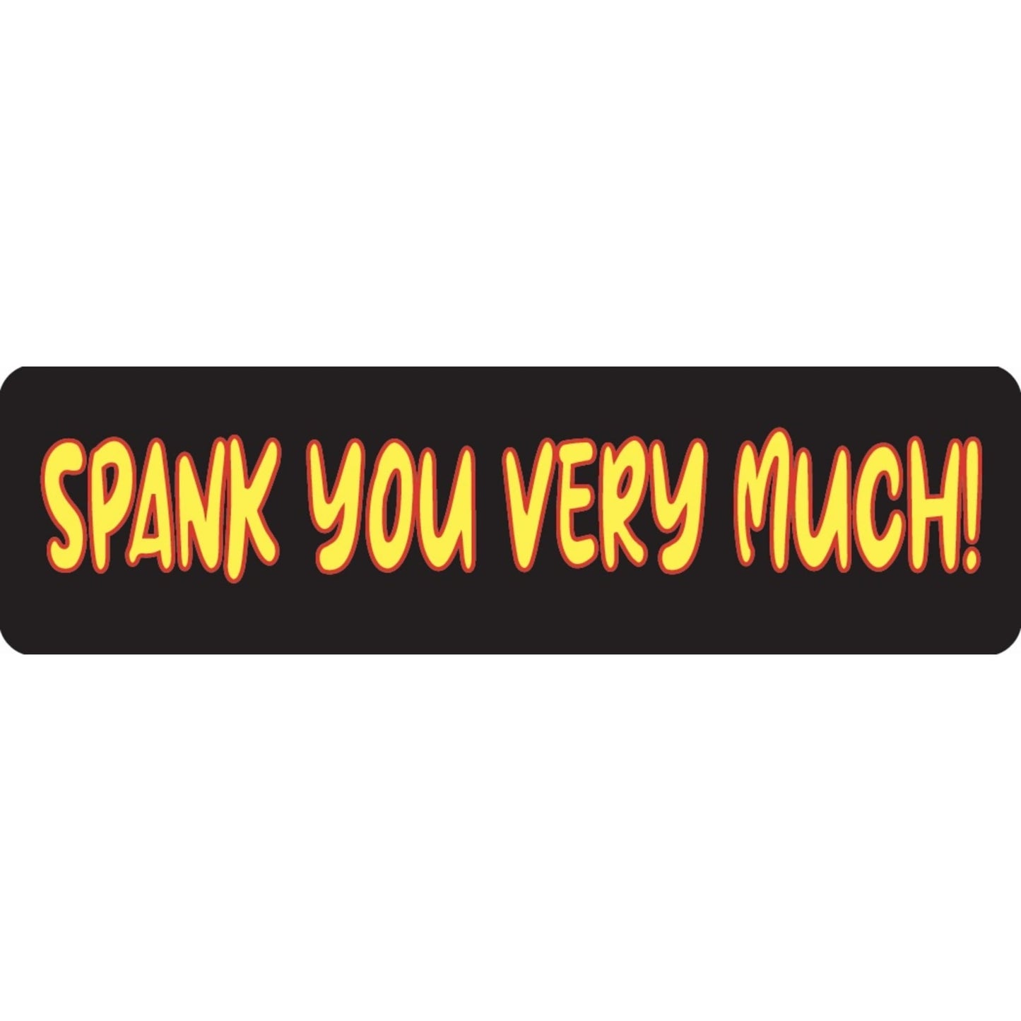 Spank you very much vinyl motorcycle helmet sticker - funny biker decal