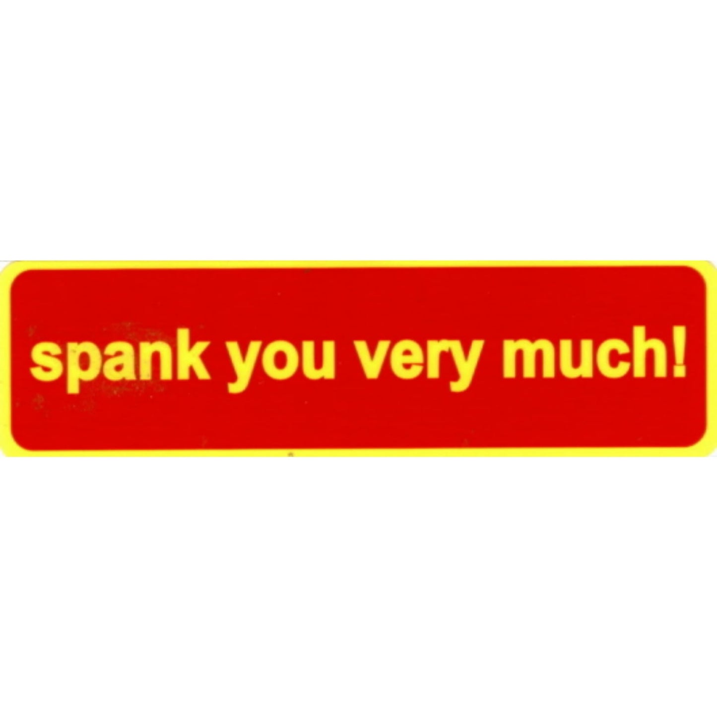 Spank you very much vinyl motorcycle helmet stickers - funny biker decal